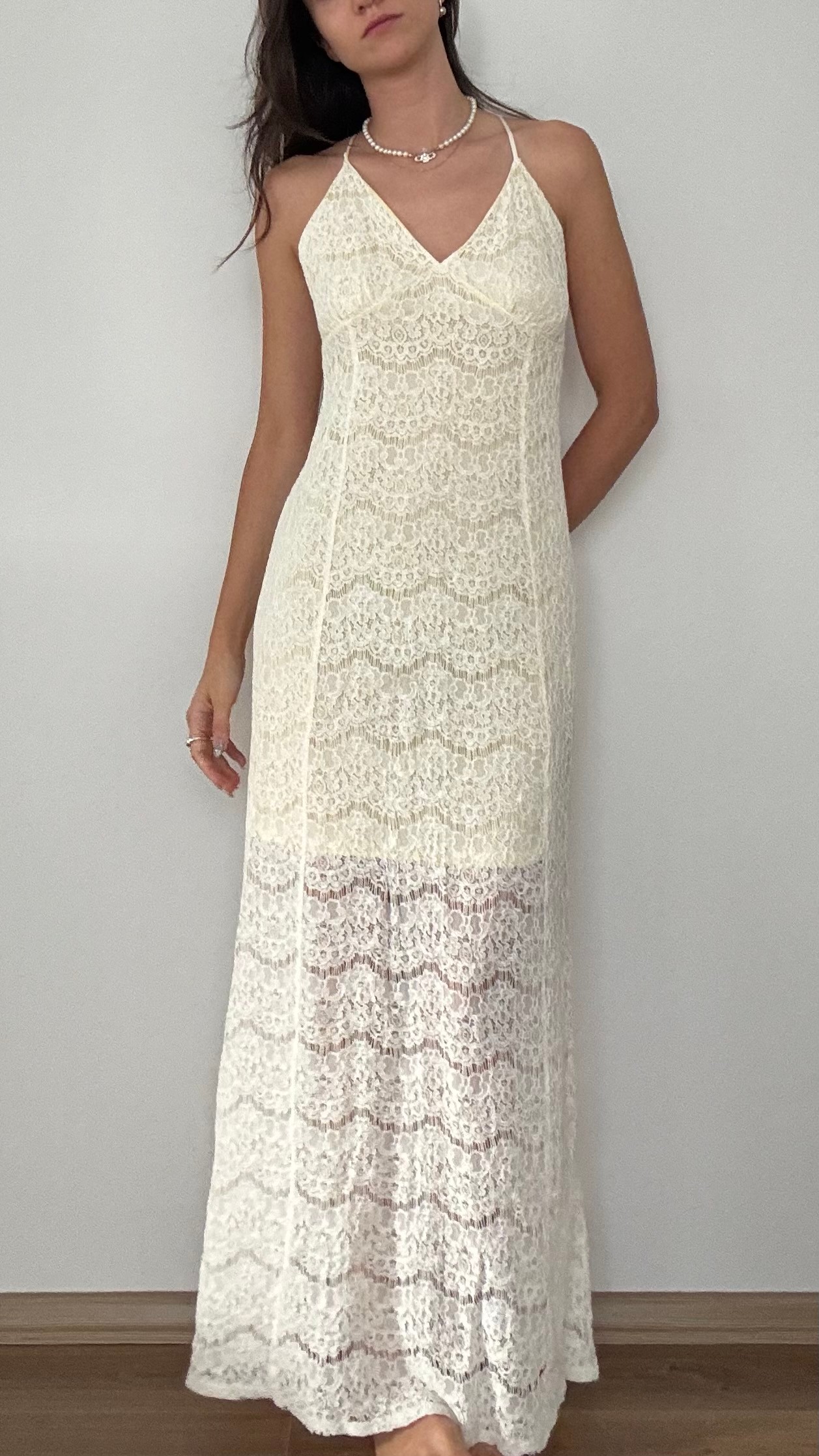 Dantel Maxi Elbise 