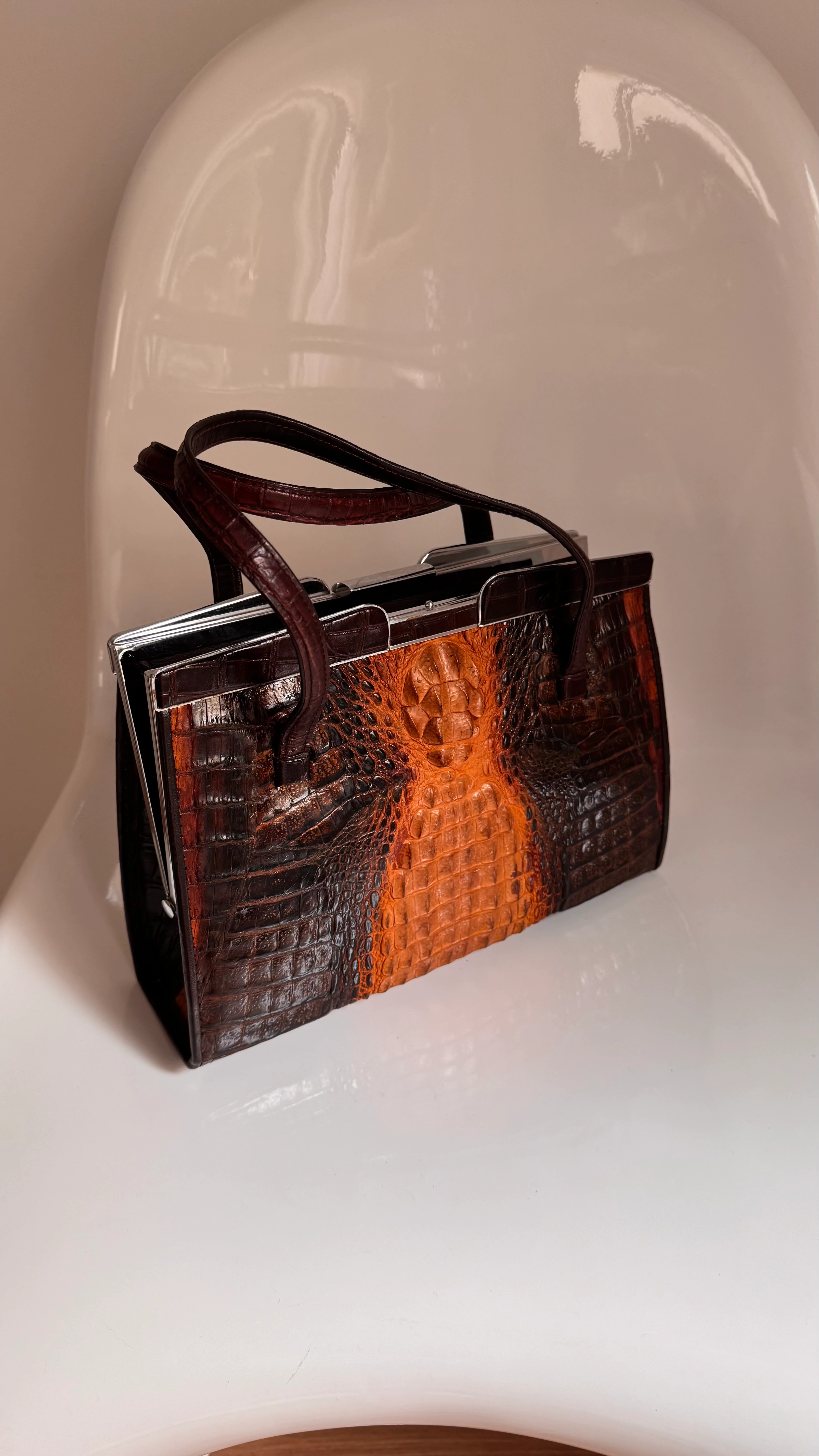 Vintage Crocodile Çanta 