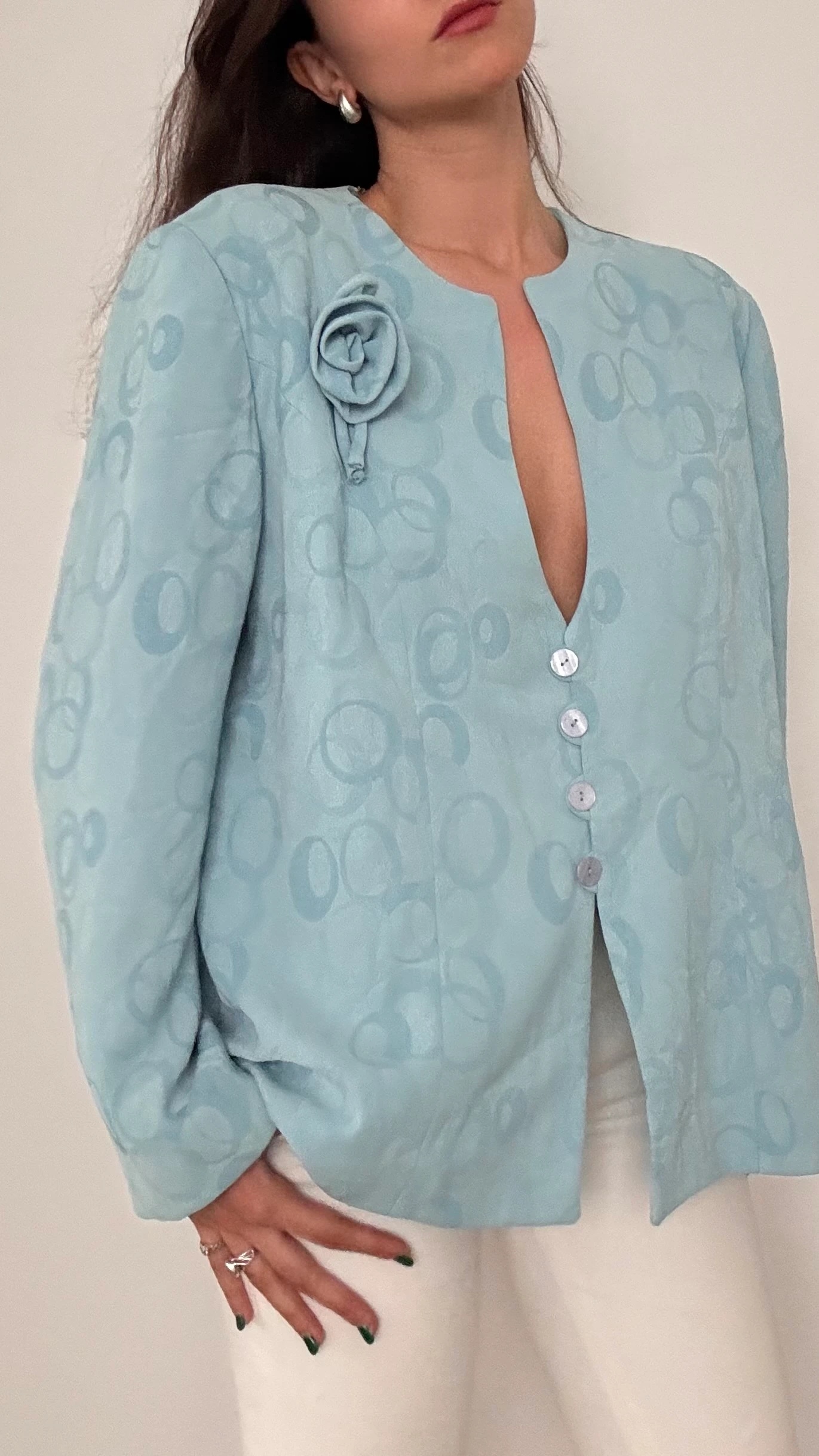 Gül Detaylı Blazer 