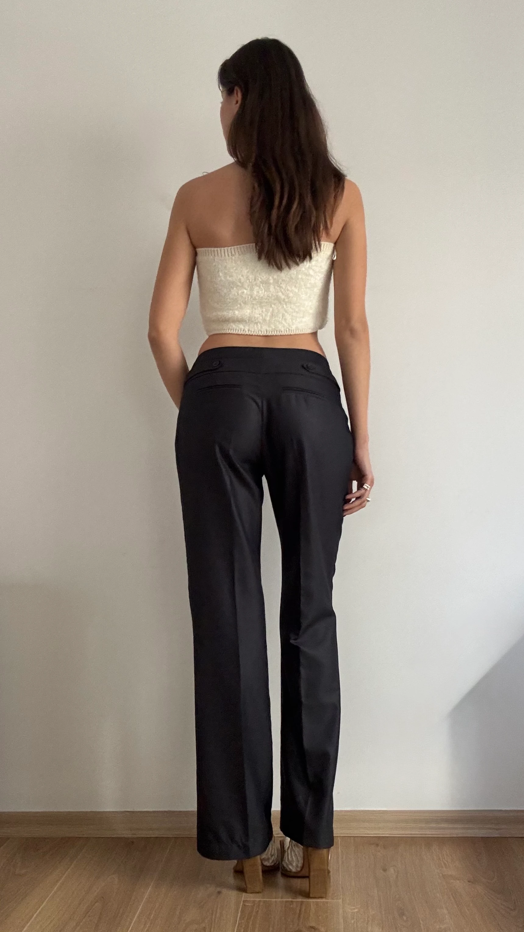 Saten Düz Kesim Pantolon 