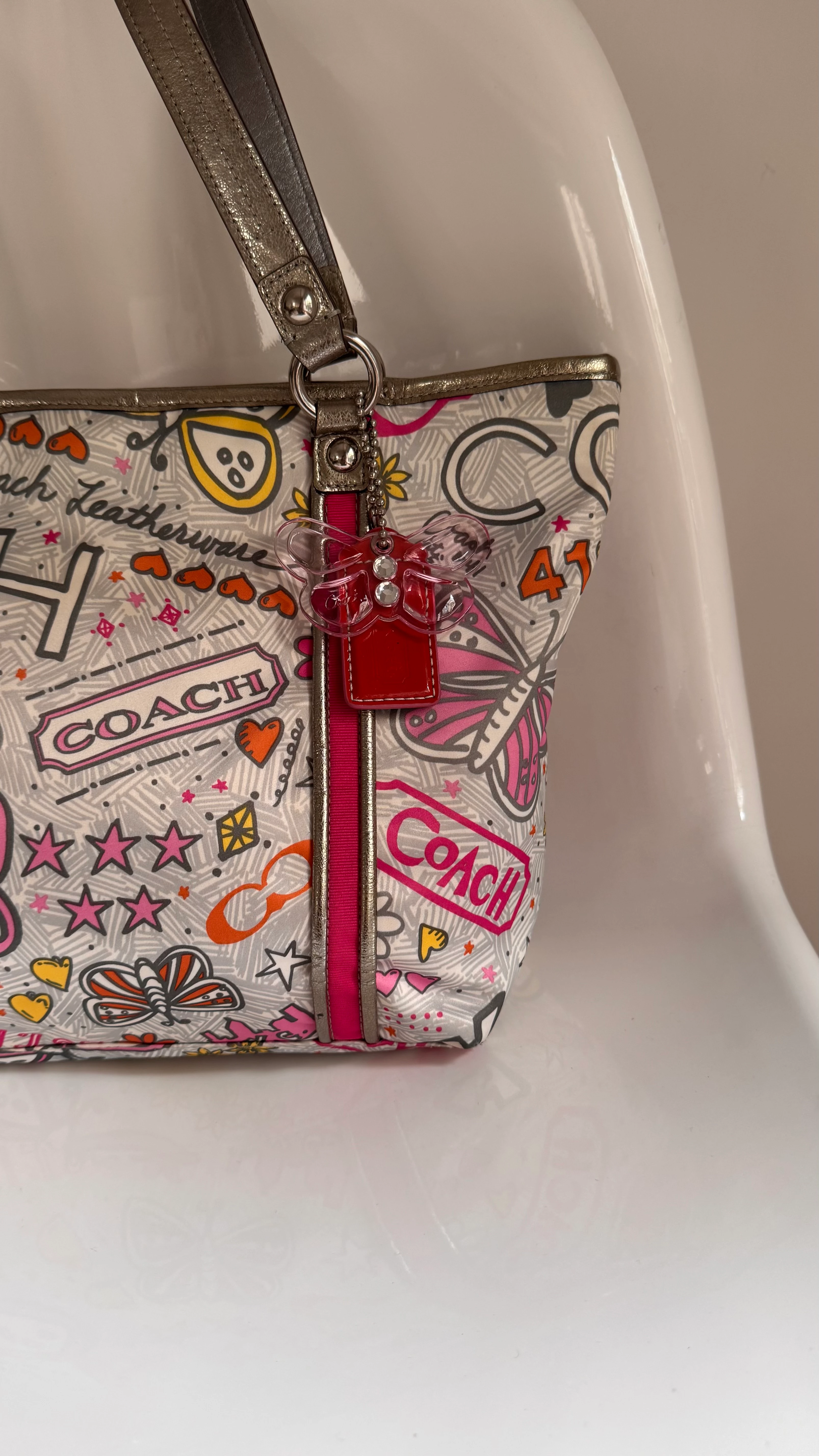 Coach Poppy Bandana Butterfly Çanta 