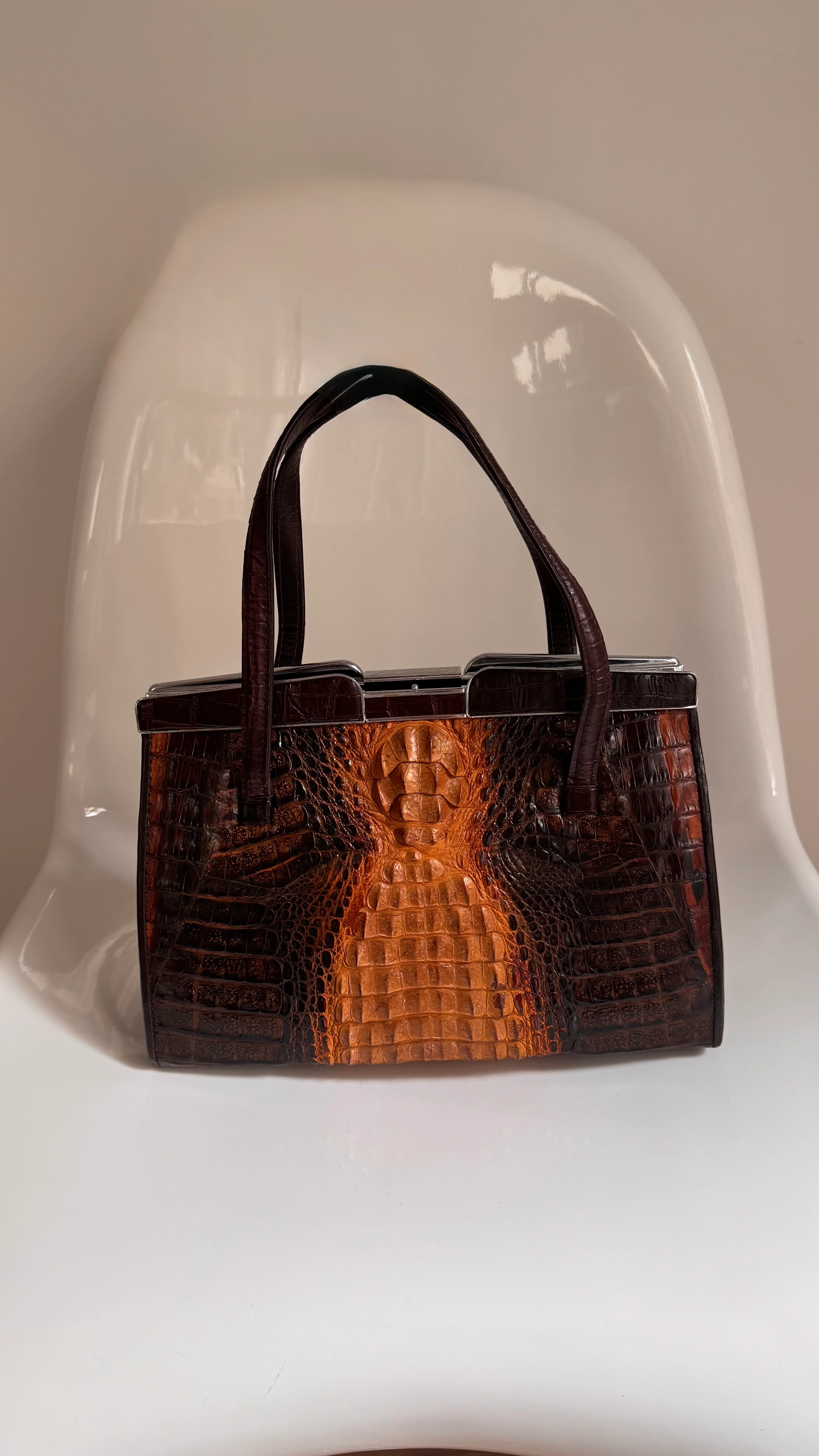 Vintage Crocodile Çanta 