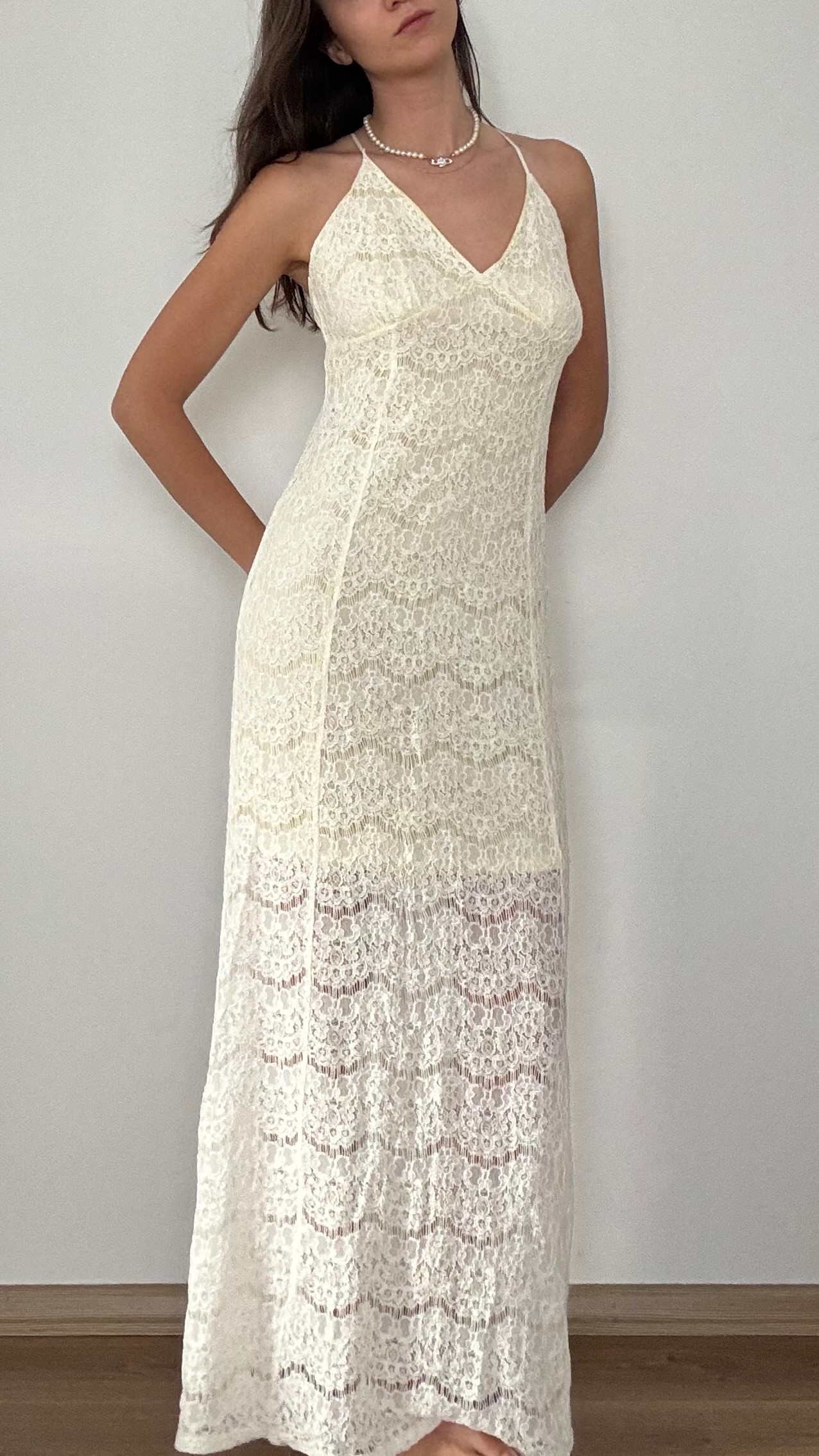 Dantel Maxi Elbise 
