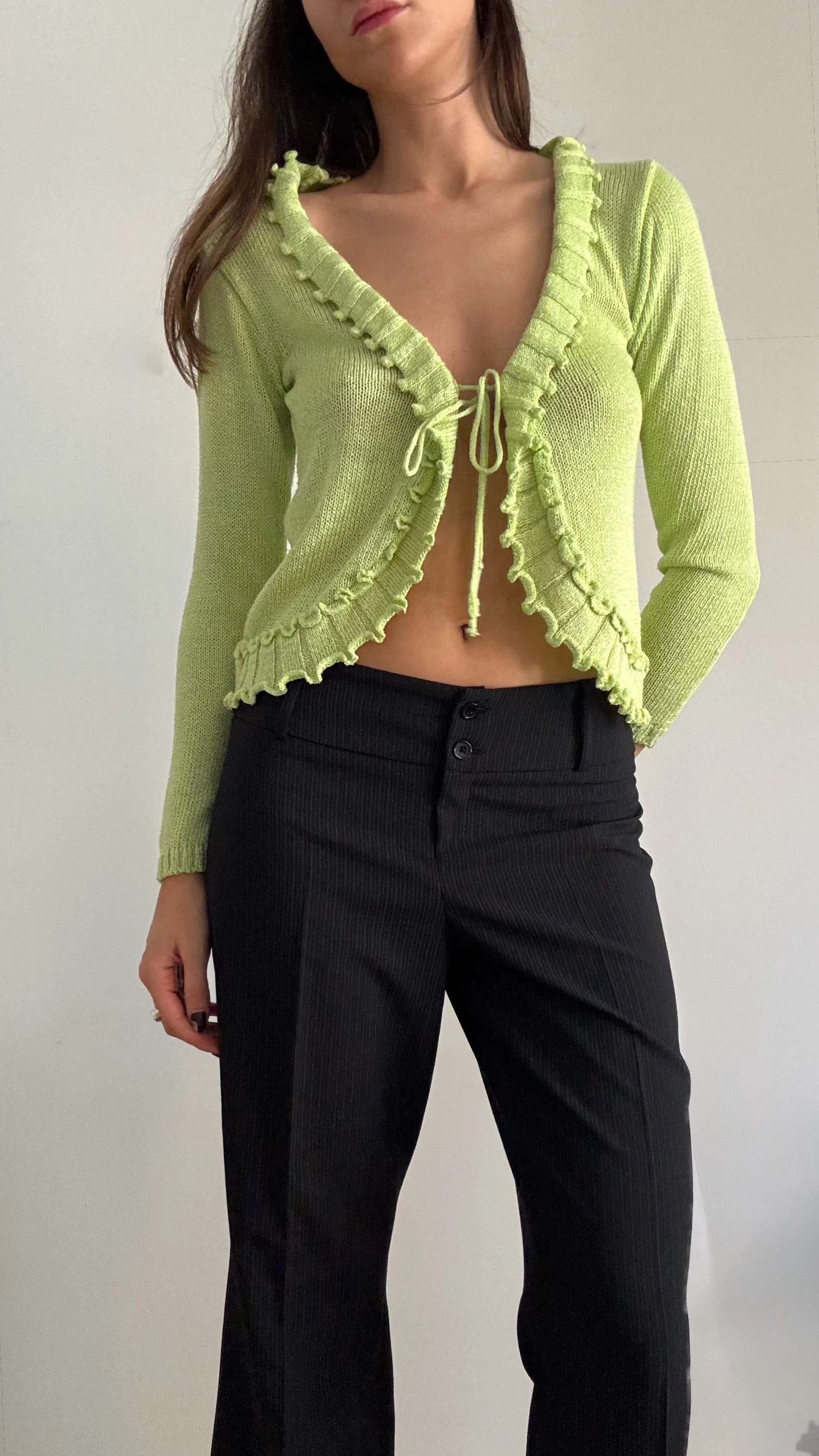 Yeşil Örgü Hırka 