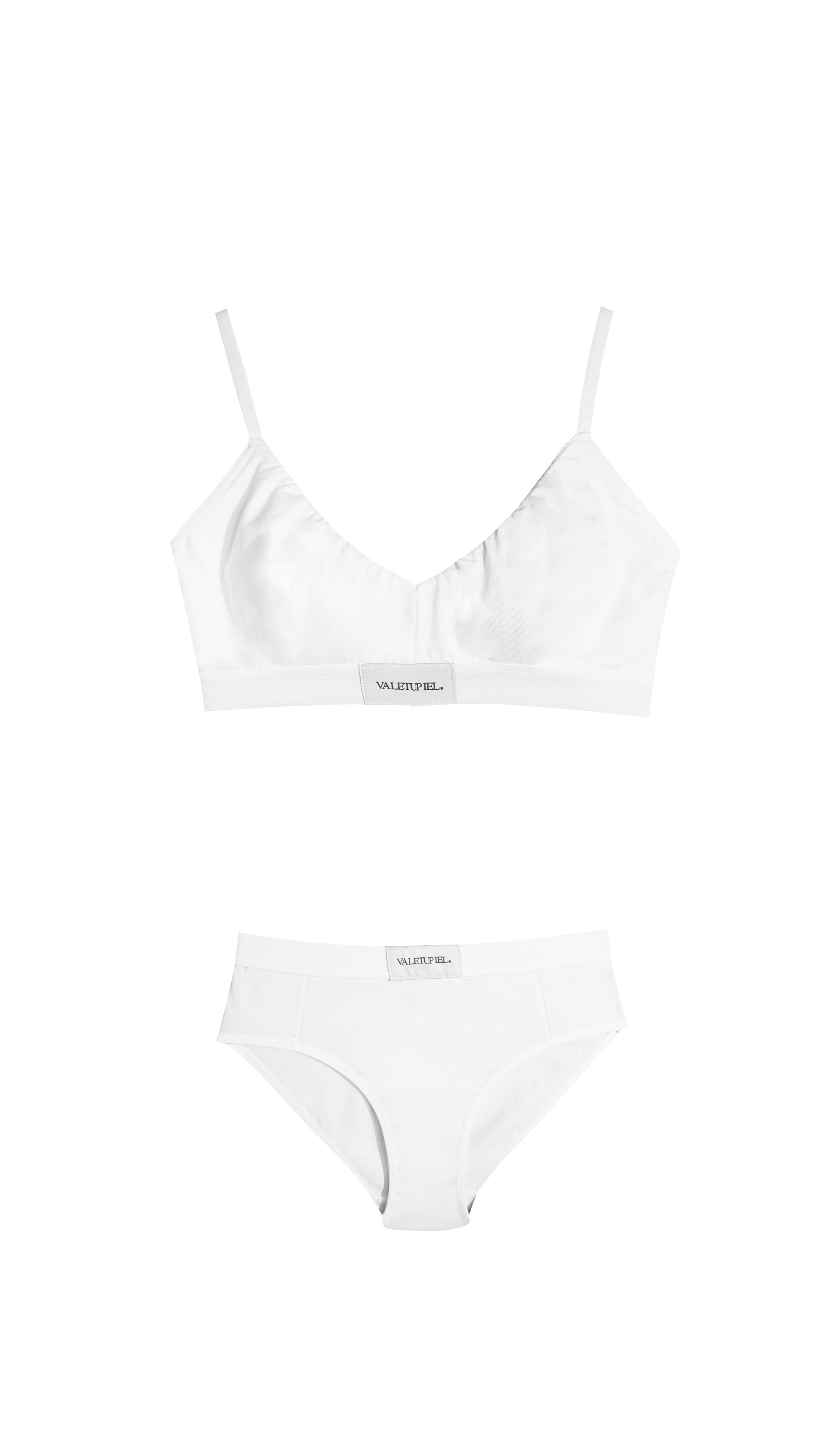 Bralet String Yüksek Bel Külot Takım - Beyaz