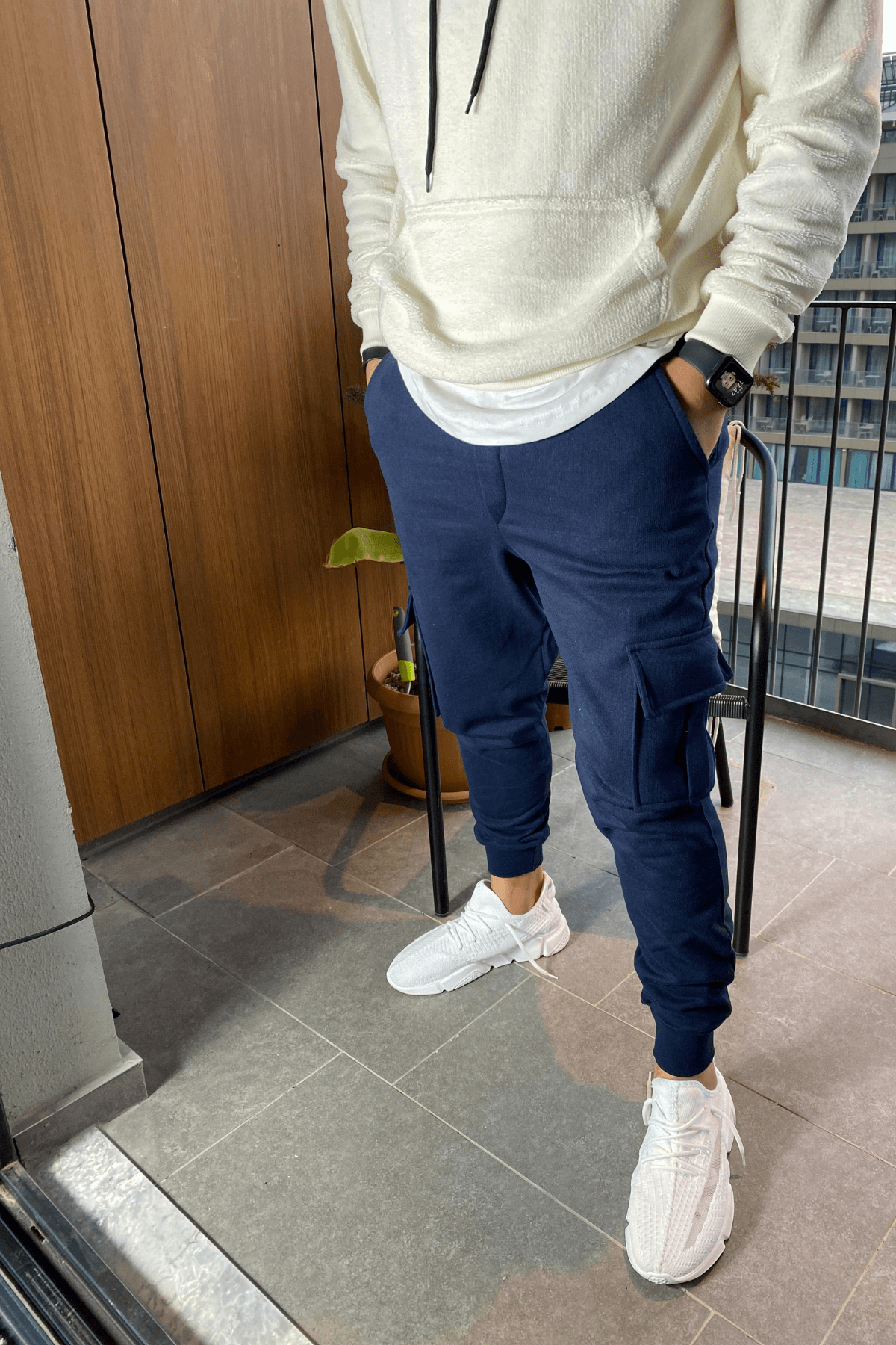 LACİVERT KARGO CEPLİ EŞOFMAN ALT