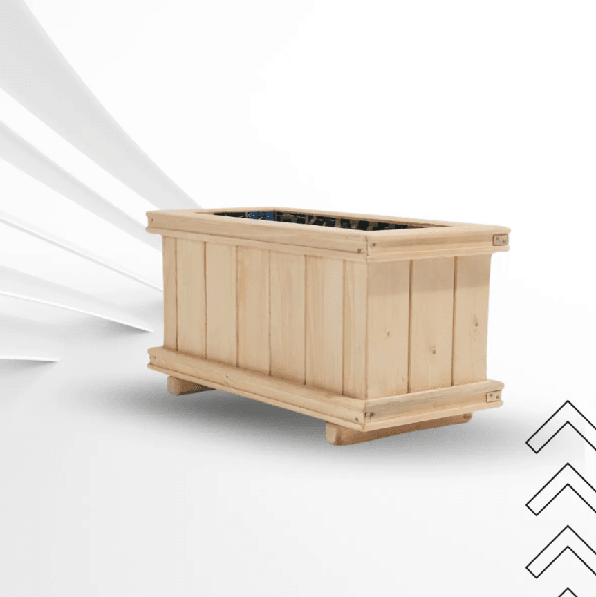 Ahşap Saksı 60x30x33 | Dış Mekan Dekoratif Bahçe Çiçeklik