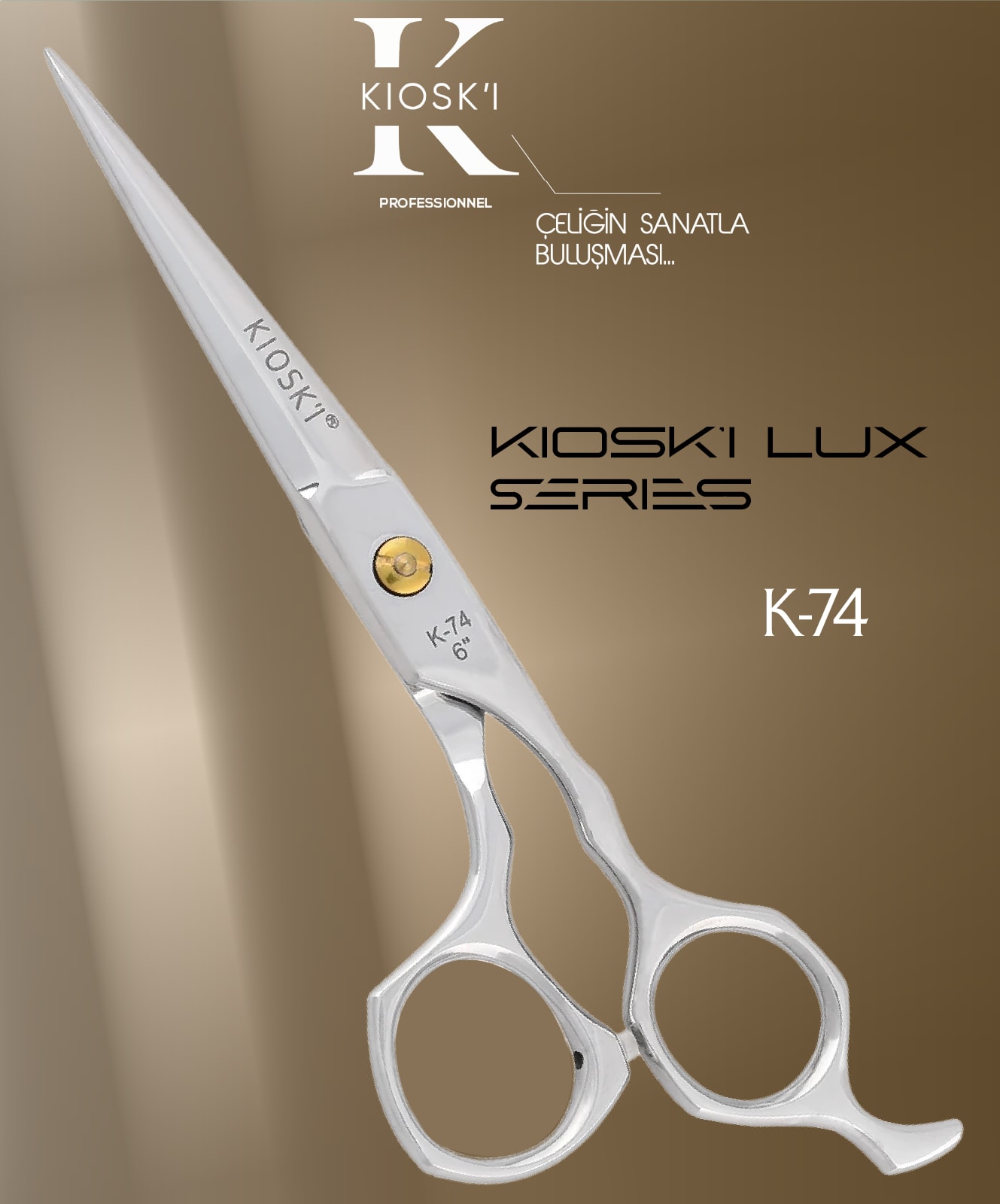 Kioski Profesyonel K-74 Lüks Makas 6 Numara