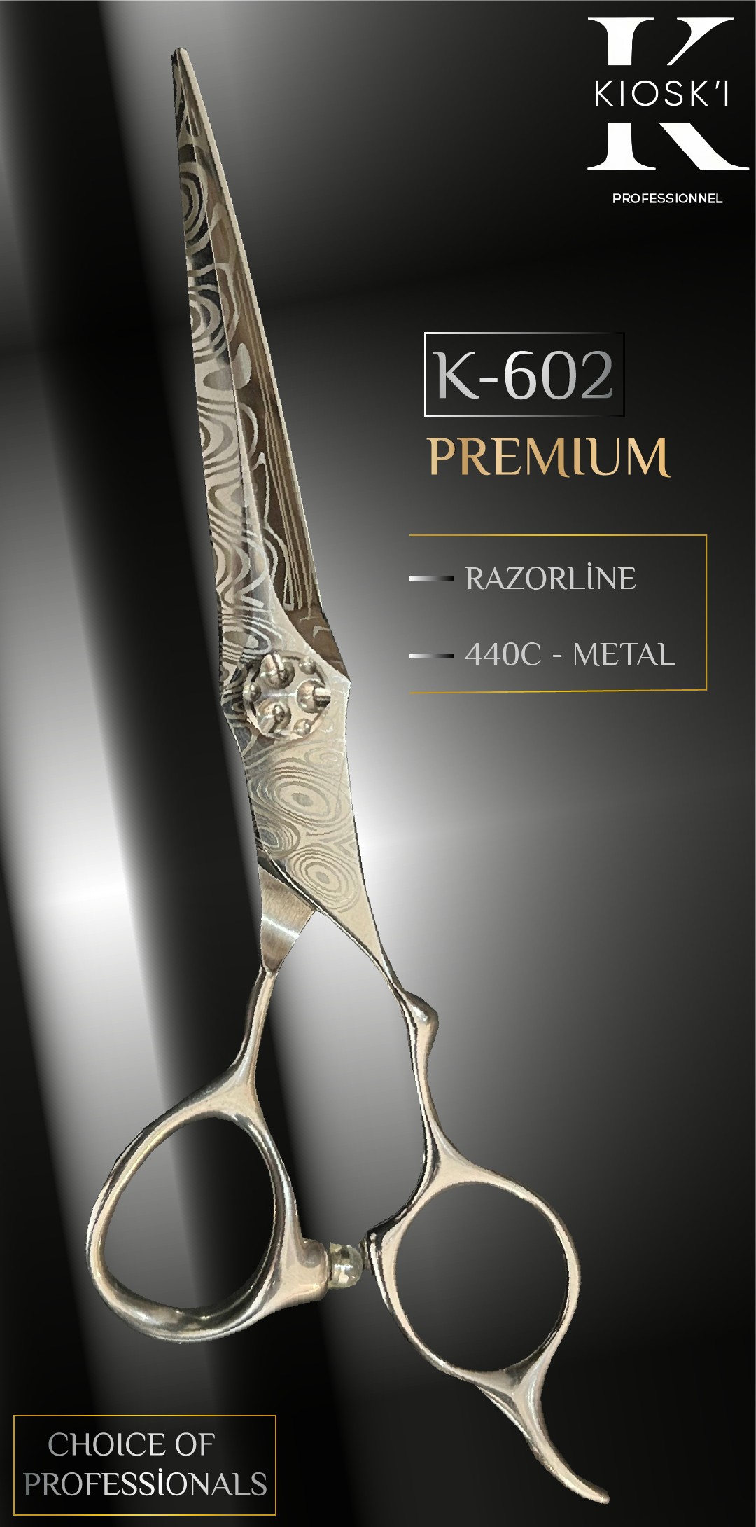 Kioski Profesyonel Premium K-602 Lüks Makas 6 Numara