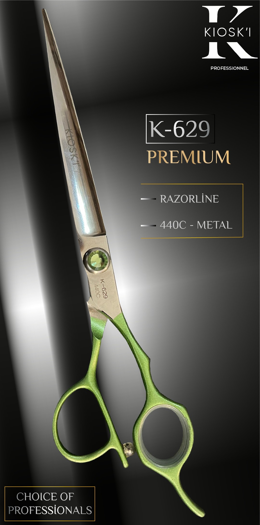 Kioski Profesyonel Premium K-629 Lüks Makas 7 Numara