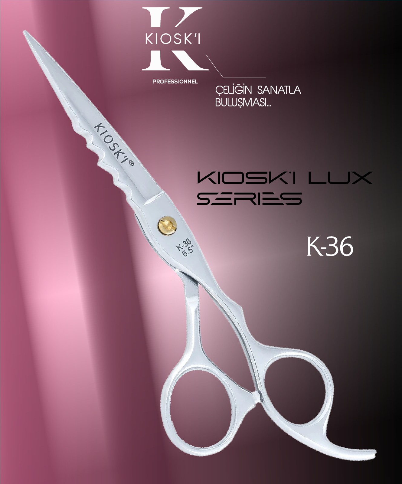 Kioski Profesyonel K-36 Lüks Makas 6.5 Numara