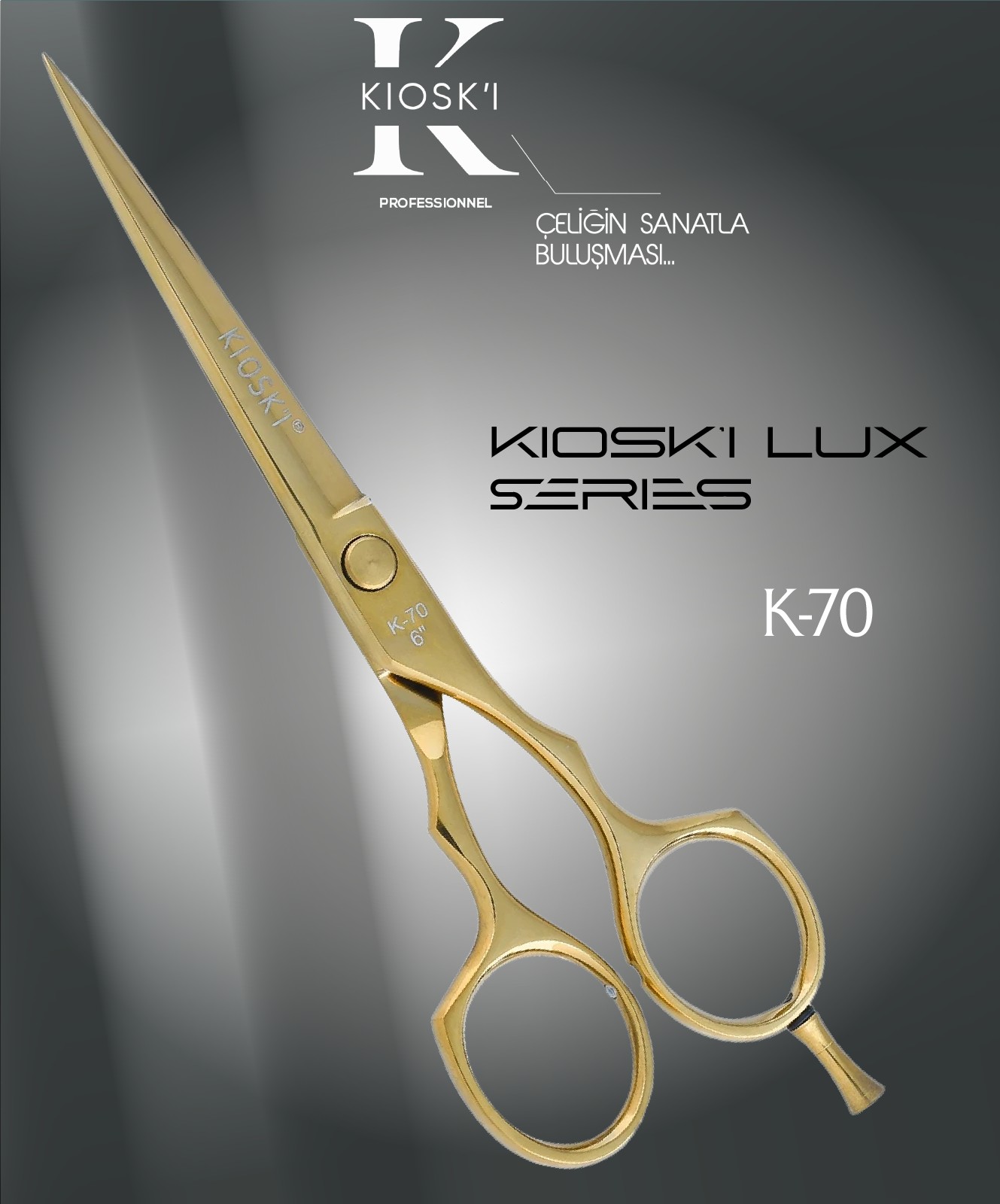 Kioski Profesyonel K-70 Lüks Makas 6 Numara