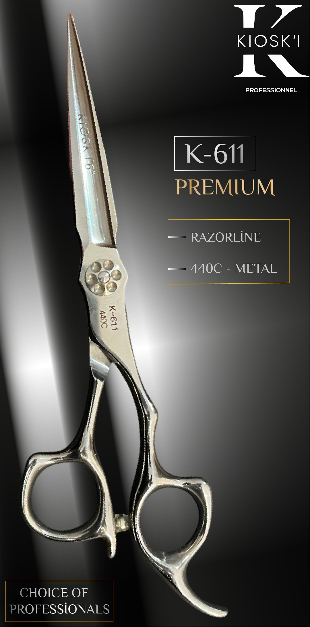 Kioski Profesyonel Premium K-611 Lüks Makas 6 Numara