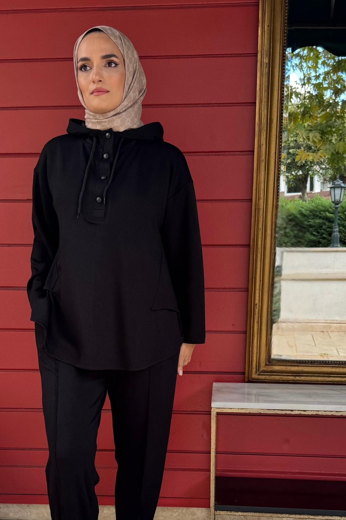 Trend Kumaş Premium İkili Takım - Siyah