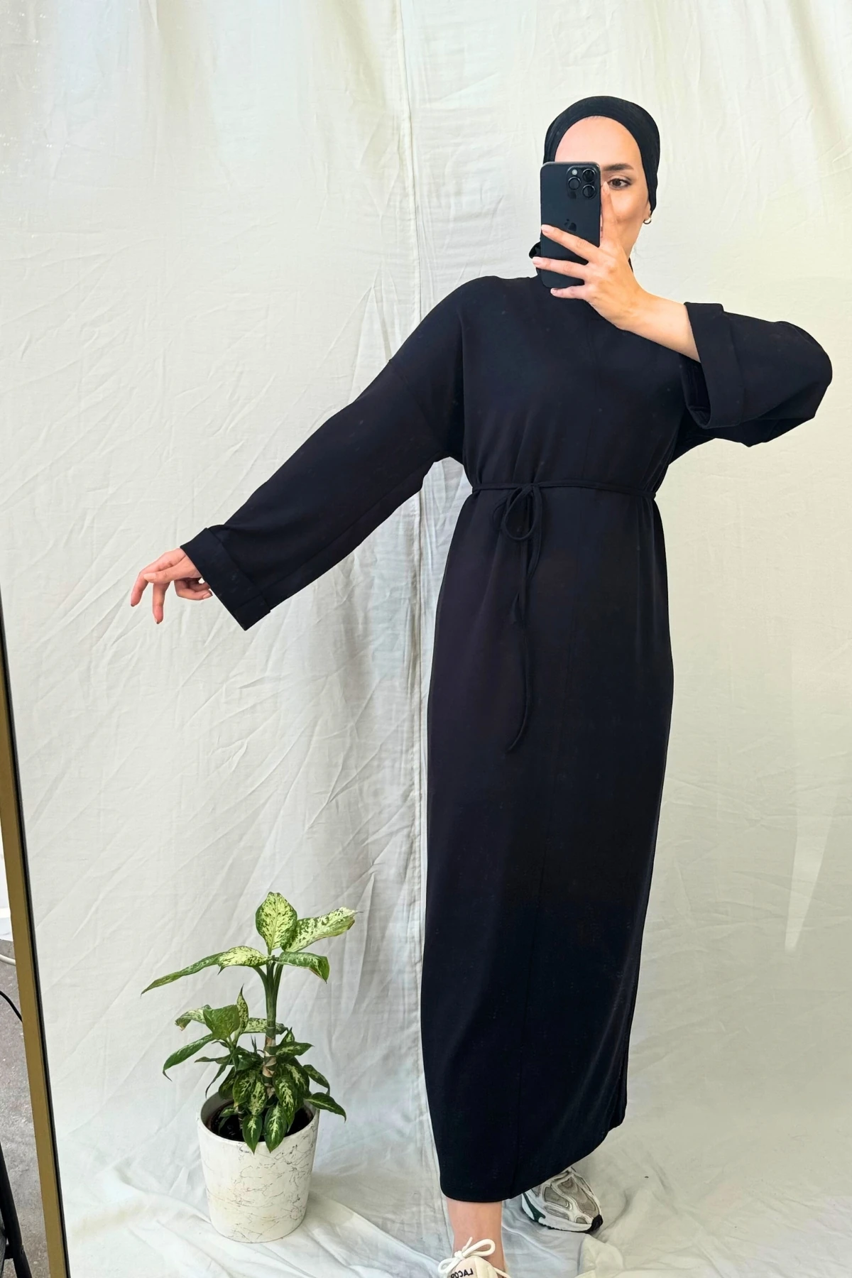 Beli Kuşaklı Oysho Elbise - Siyah