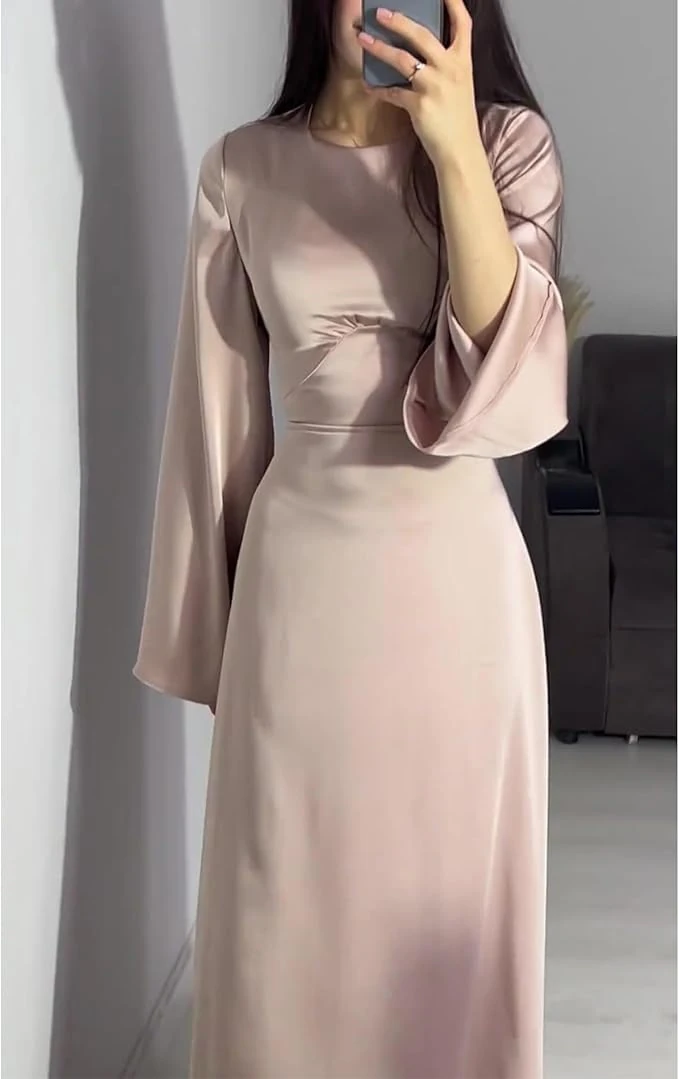 Arkadan İpli Tesettür Abiye