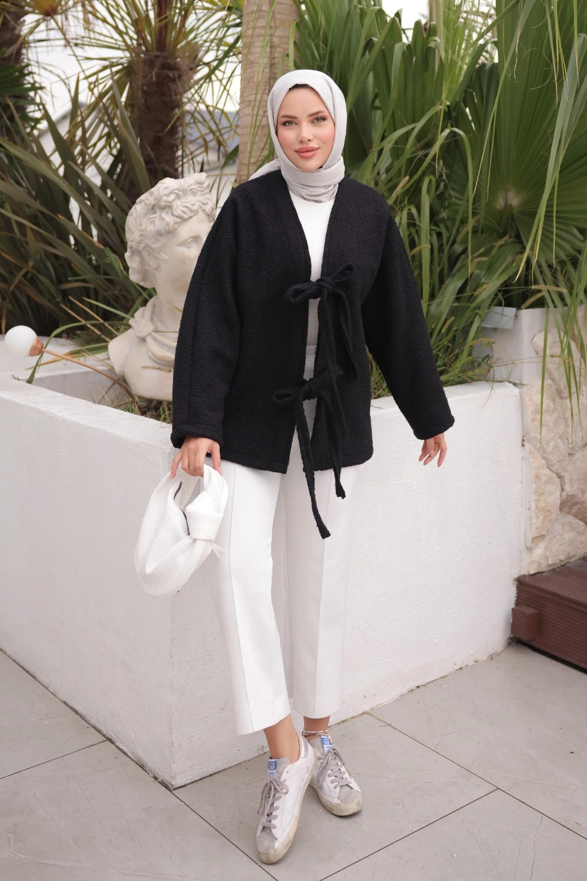 Çift Bağcıklı Kırçıllı Ceket