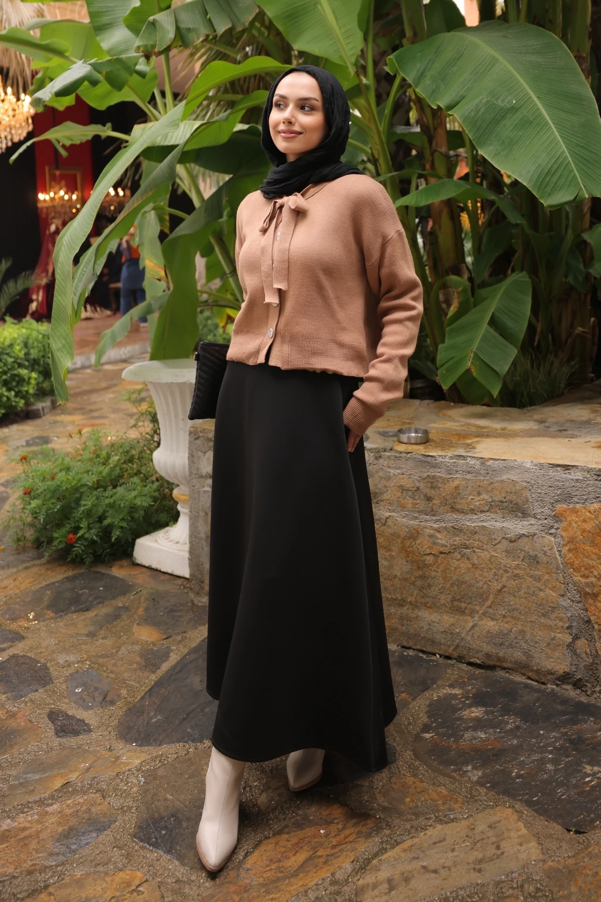 Yüksek Bel Maxi Etek