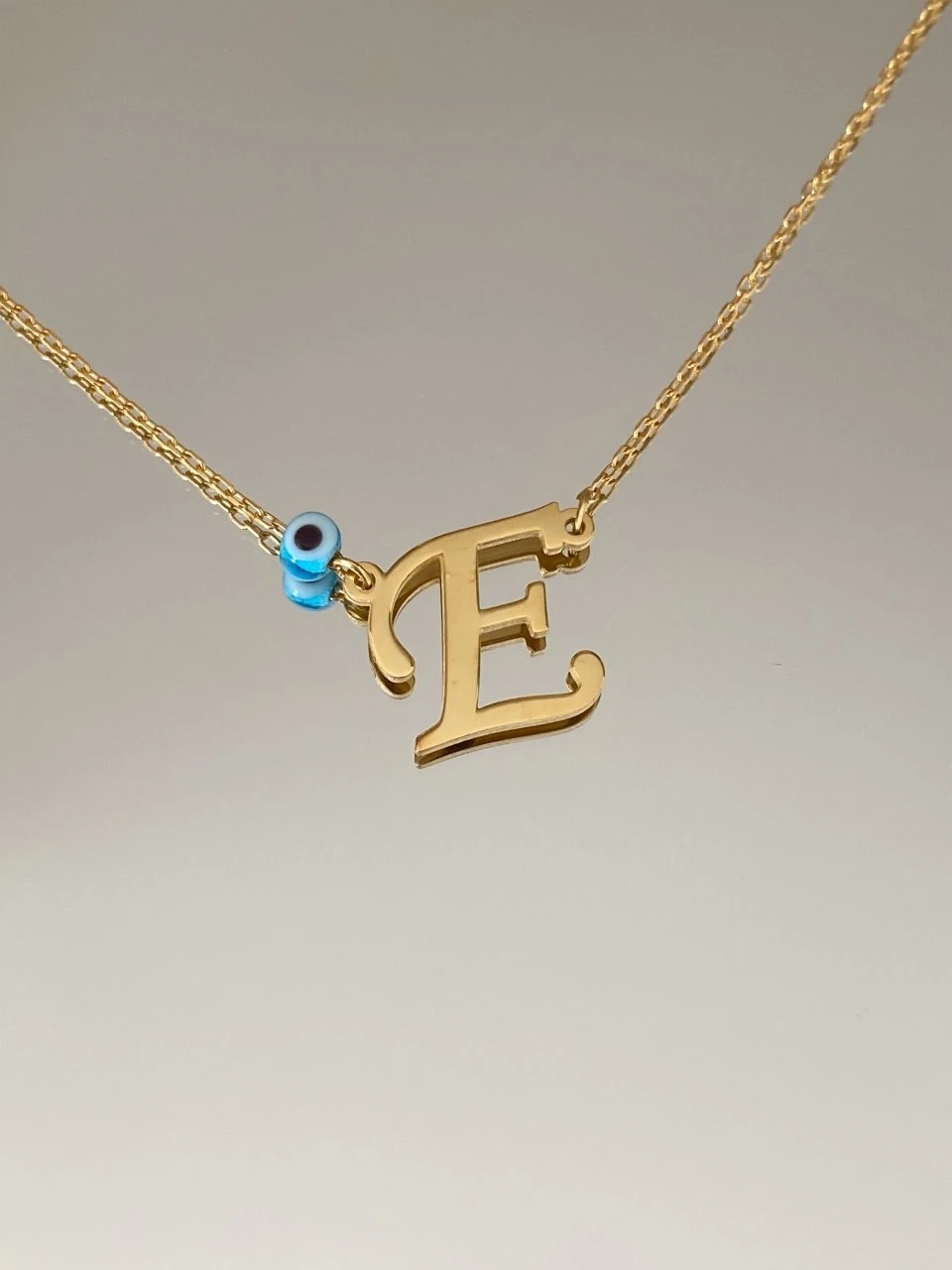 925 Gümüş | Nazar Boncuklu Harf Kolye