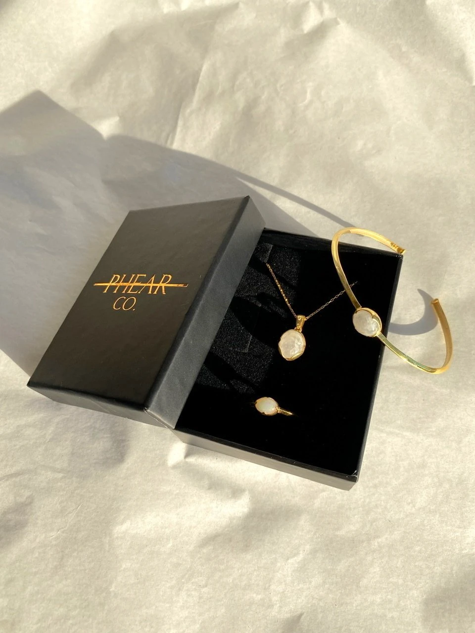 925 Gümüş | Doğal Ay Taşı Kolye