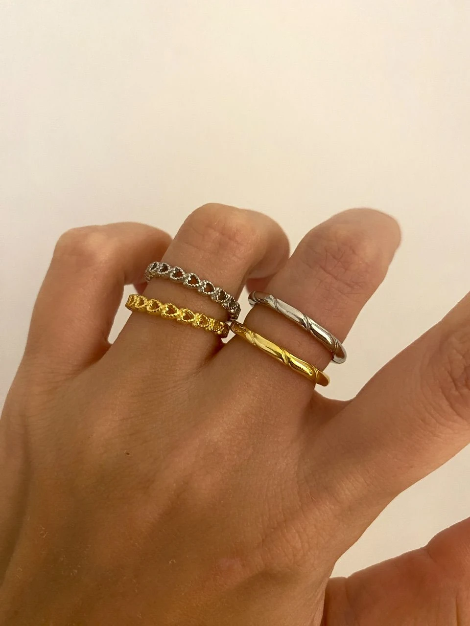 925 Gümüş | Minimal Kalp Şeritli Yüzük