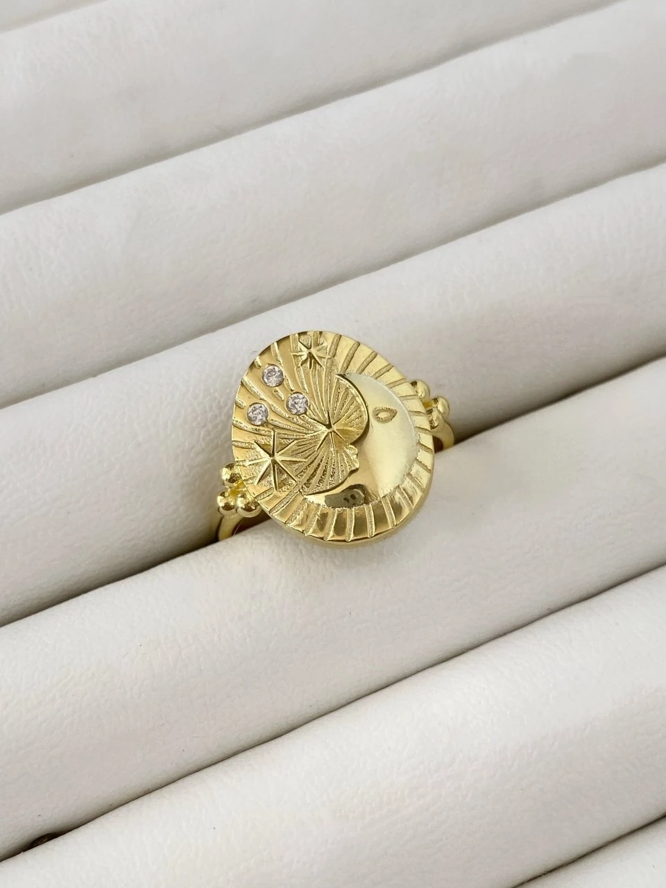925 Gümüş | ''The Moon'' Madalyon Yüzük
