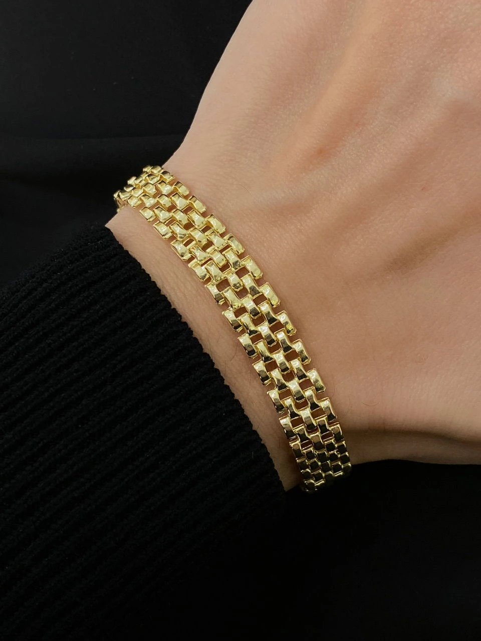 925 Gümüş | Unisex Vintage Zincir Bileklik