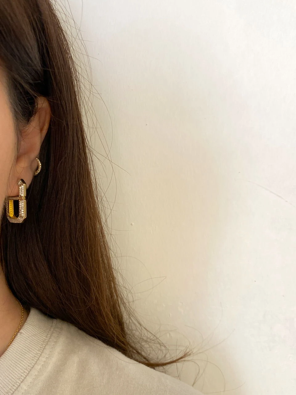 925 Gümüş | Trend Taşlı Serenay Küpesi (Model 3)