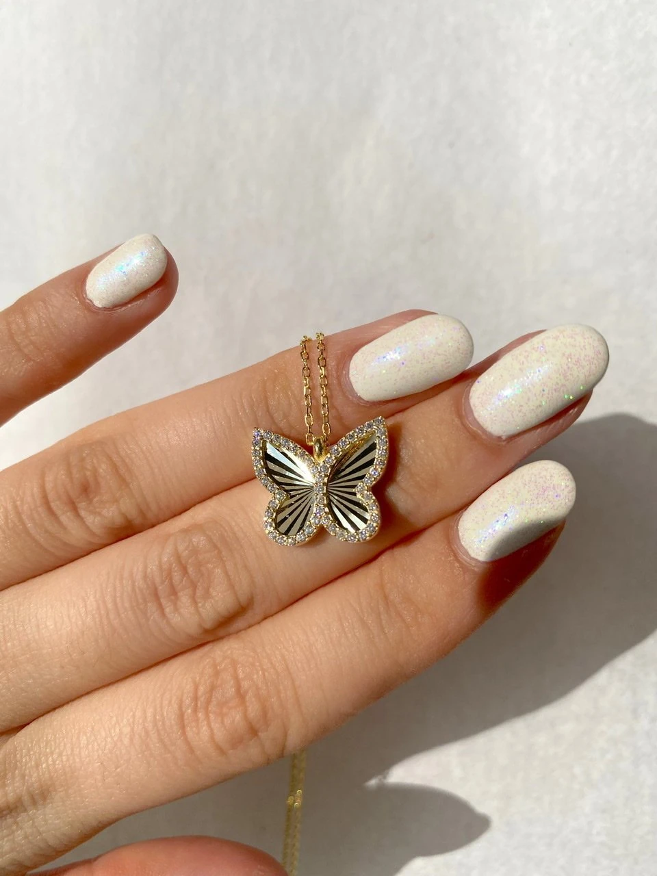 925 Gümüş | Zirkon Taşlı Kelebek Kolye