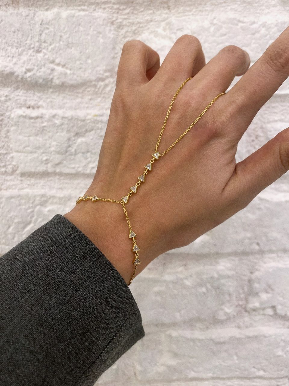 925 Gümüş | Üçgen Taşlı Şahmeran