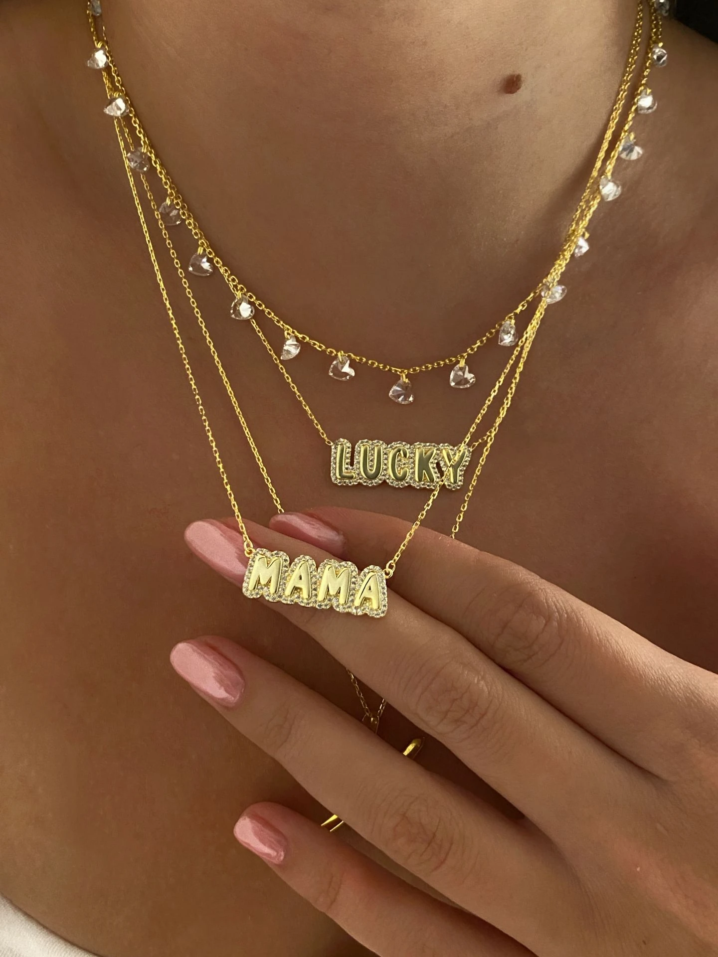 925 Gümüş | İstediğini Yazdır Taşlı 3 Boyutlu Bombeli Kolye