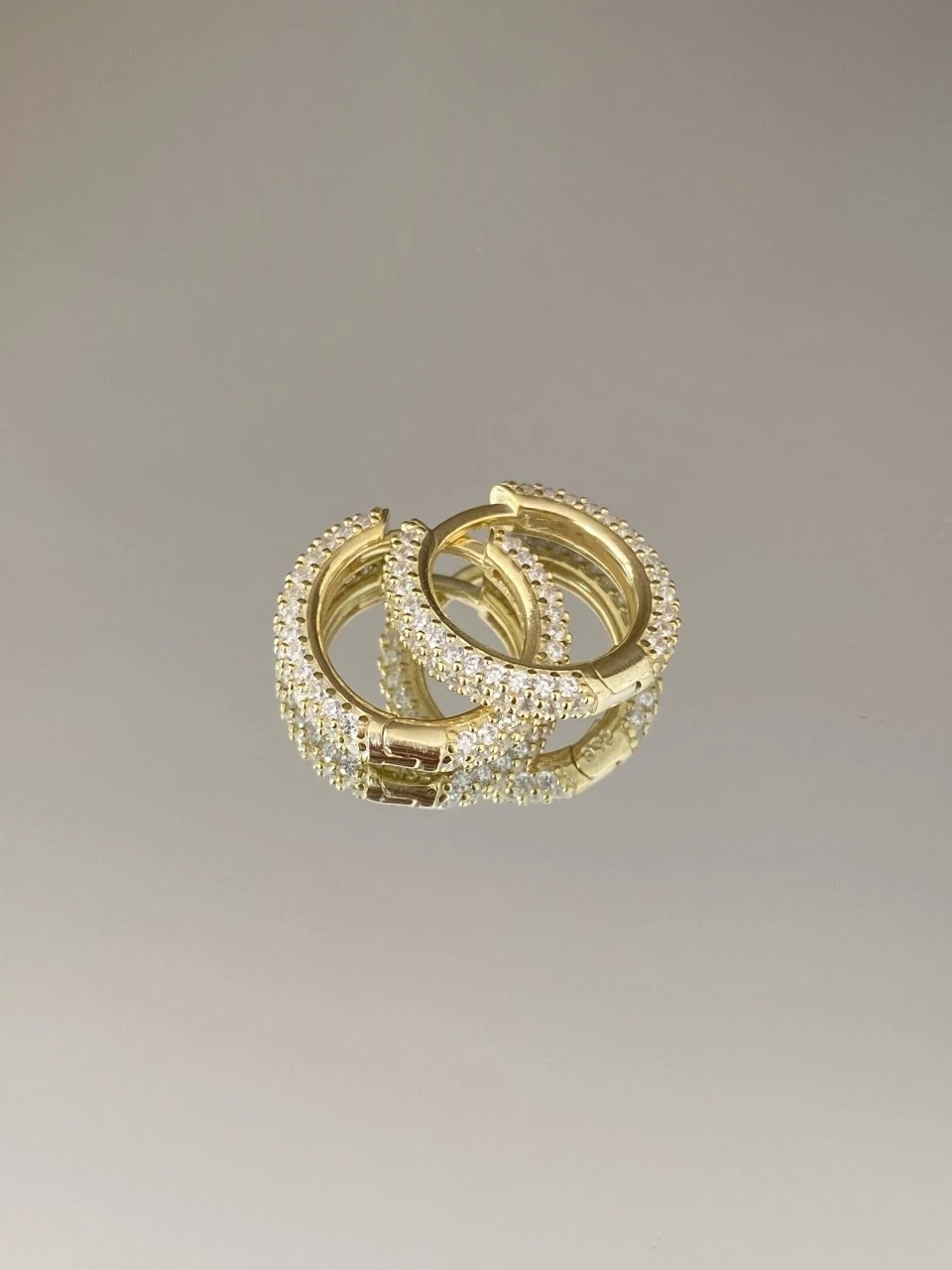 925 Gümüş | 1.1 Taşlı Halka Küpe