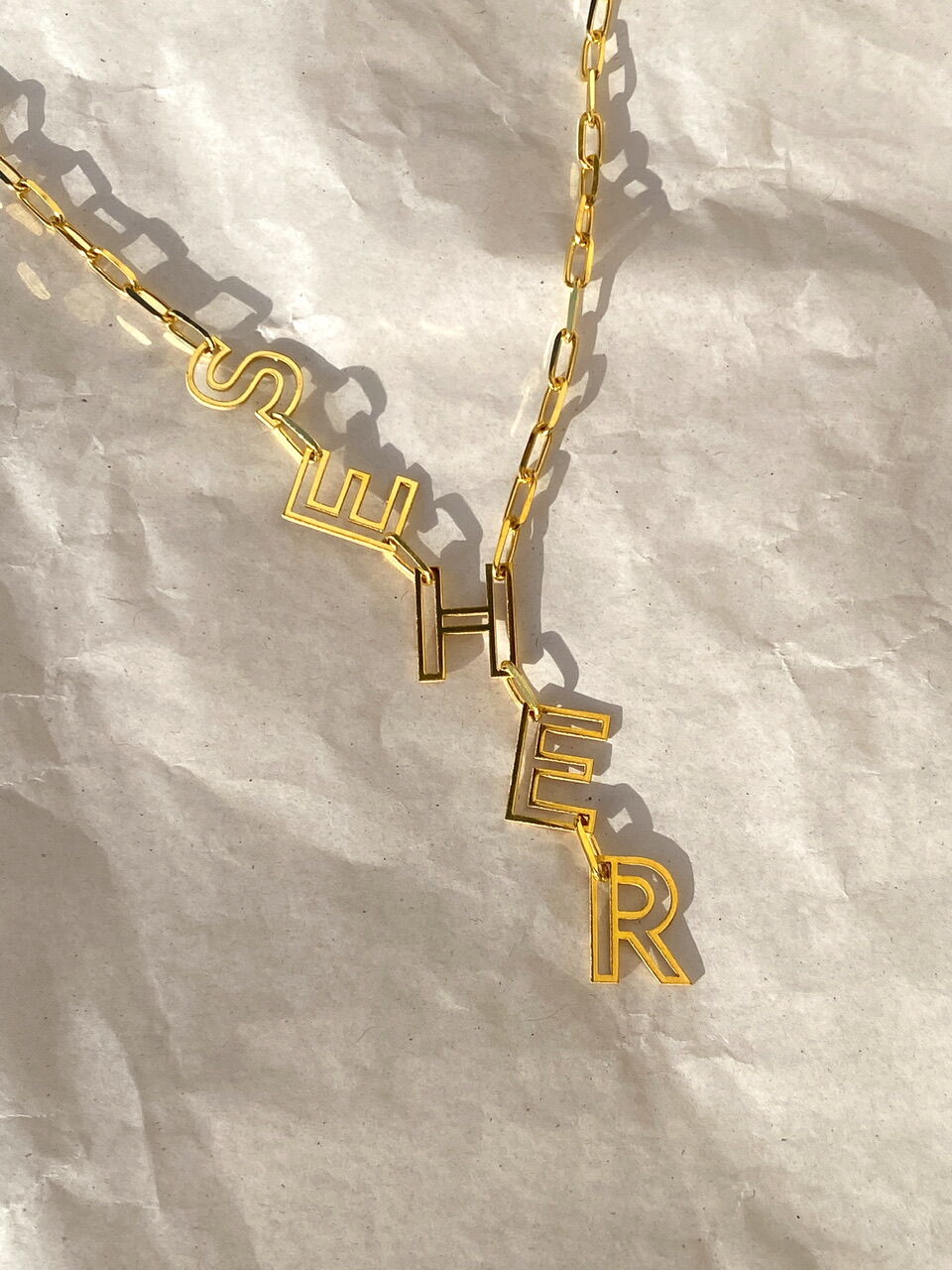 925 Gümüş | İçi Boş Harfli İstediğini Yazdır Y Zincir Kolye