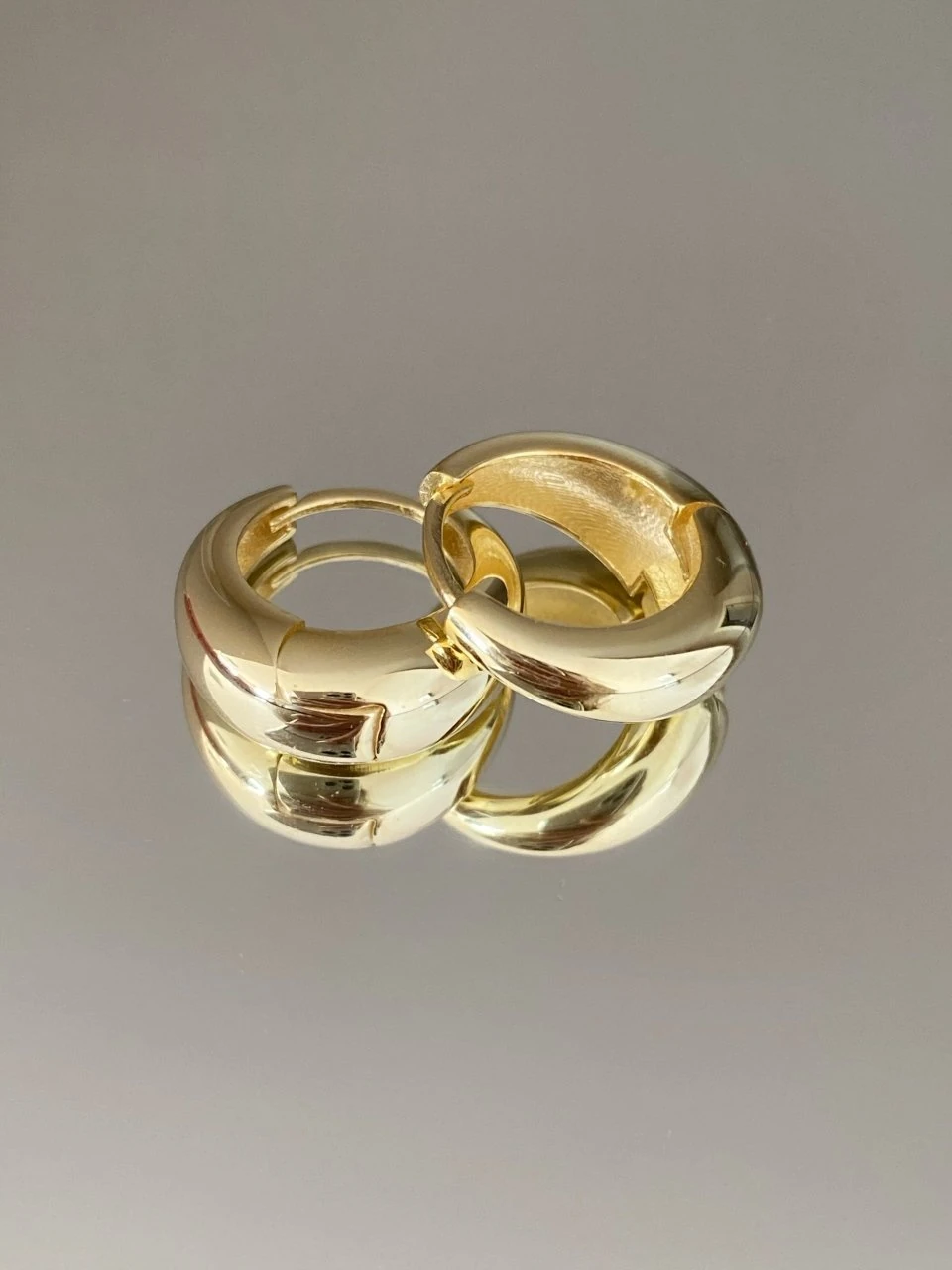 925 Gümüş | Bombeli Basic Halka Küpe