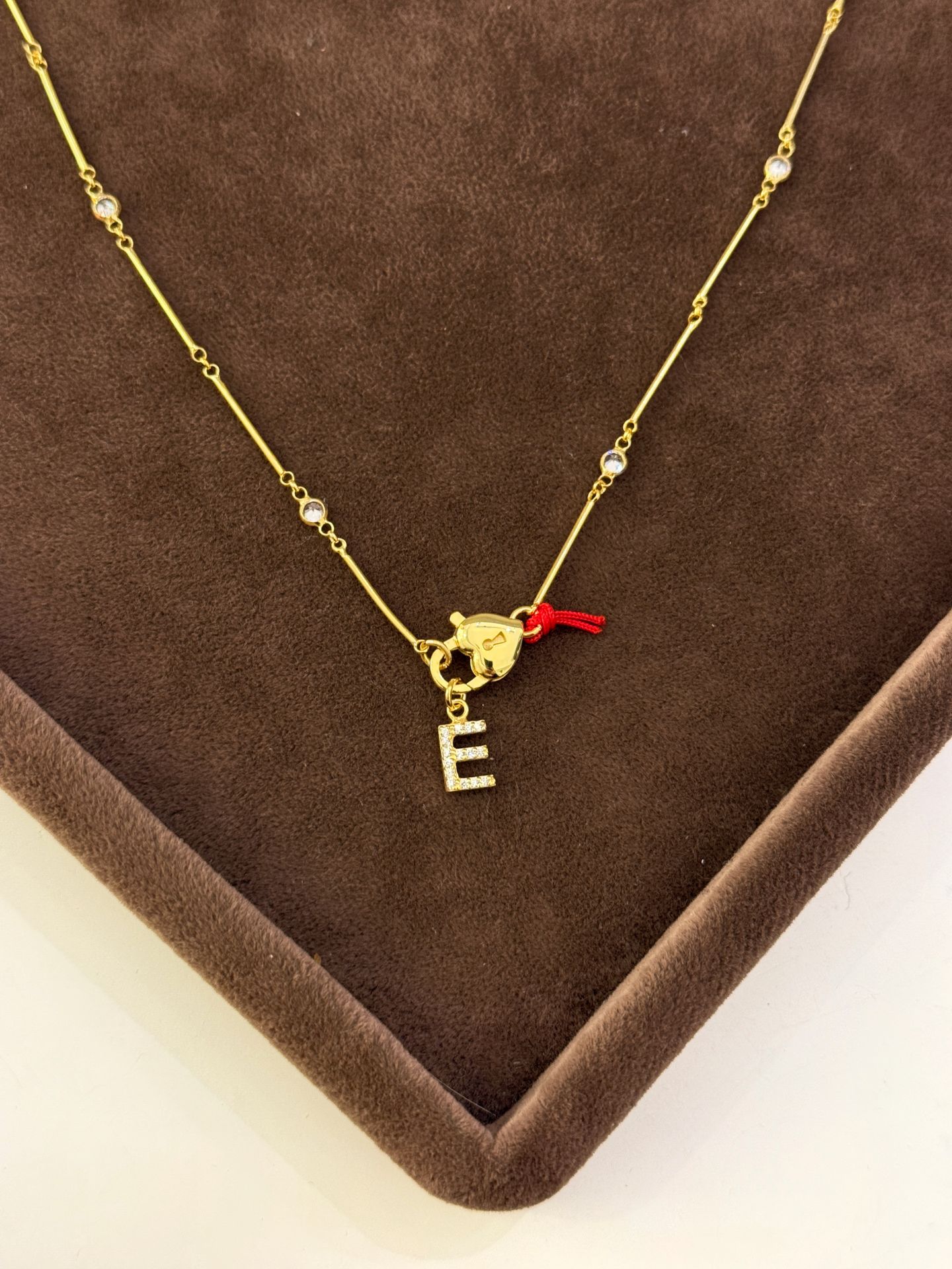 925 Gümüş | İstediğini Yazdır Kalp Kilitli Taşlı Kemik Zincir Kolye