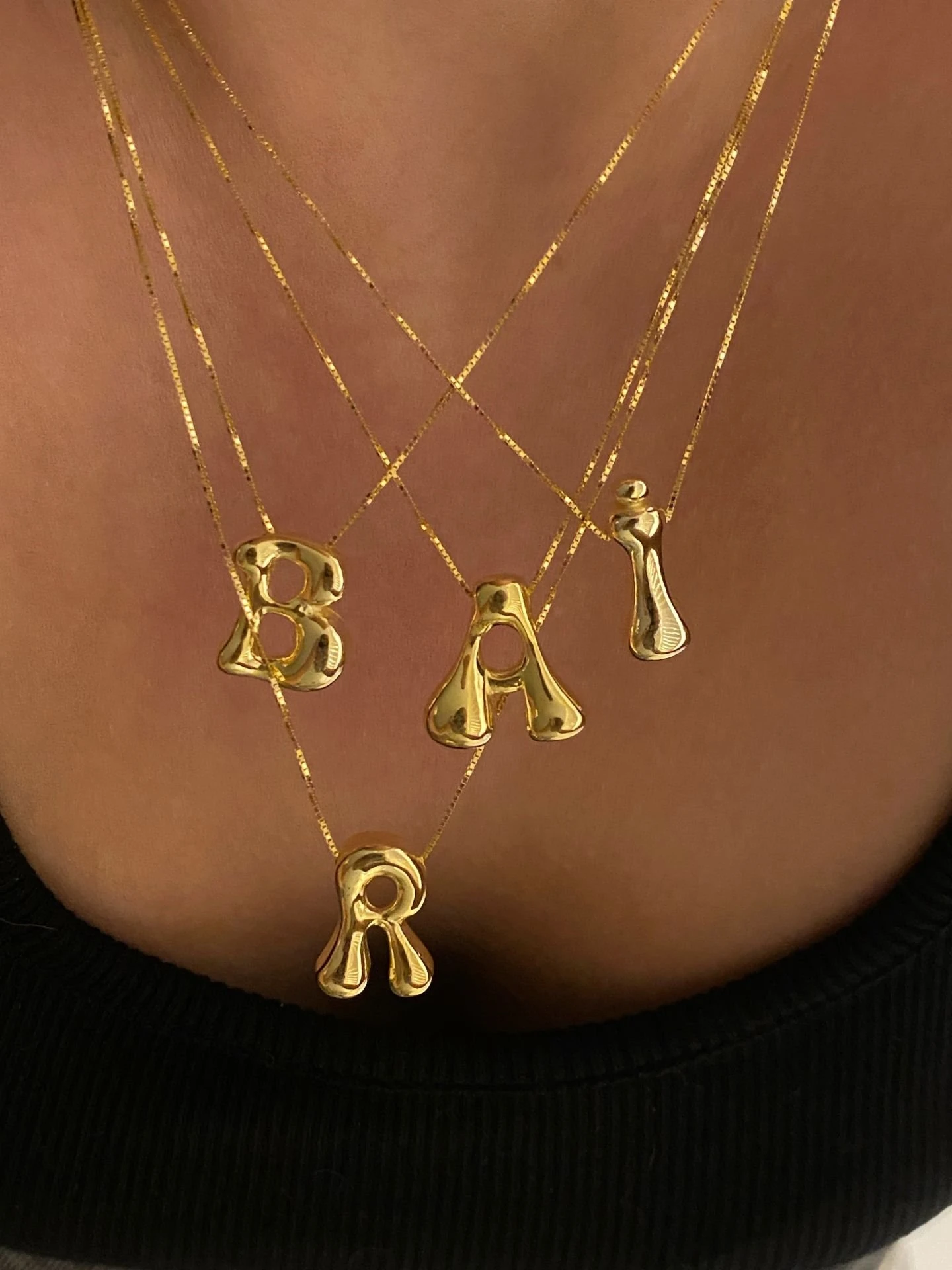 925 Gümüş | Asimetrik Harf Kolye