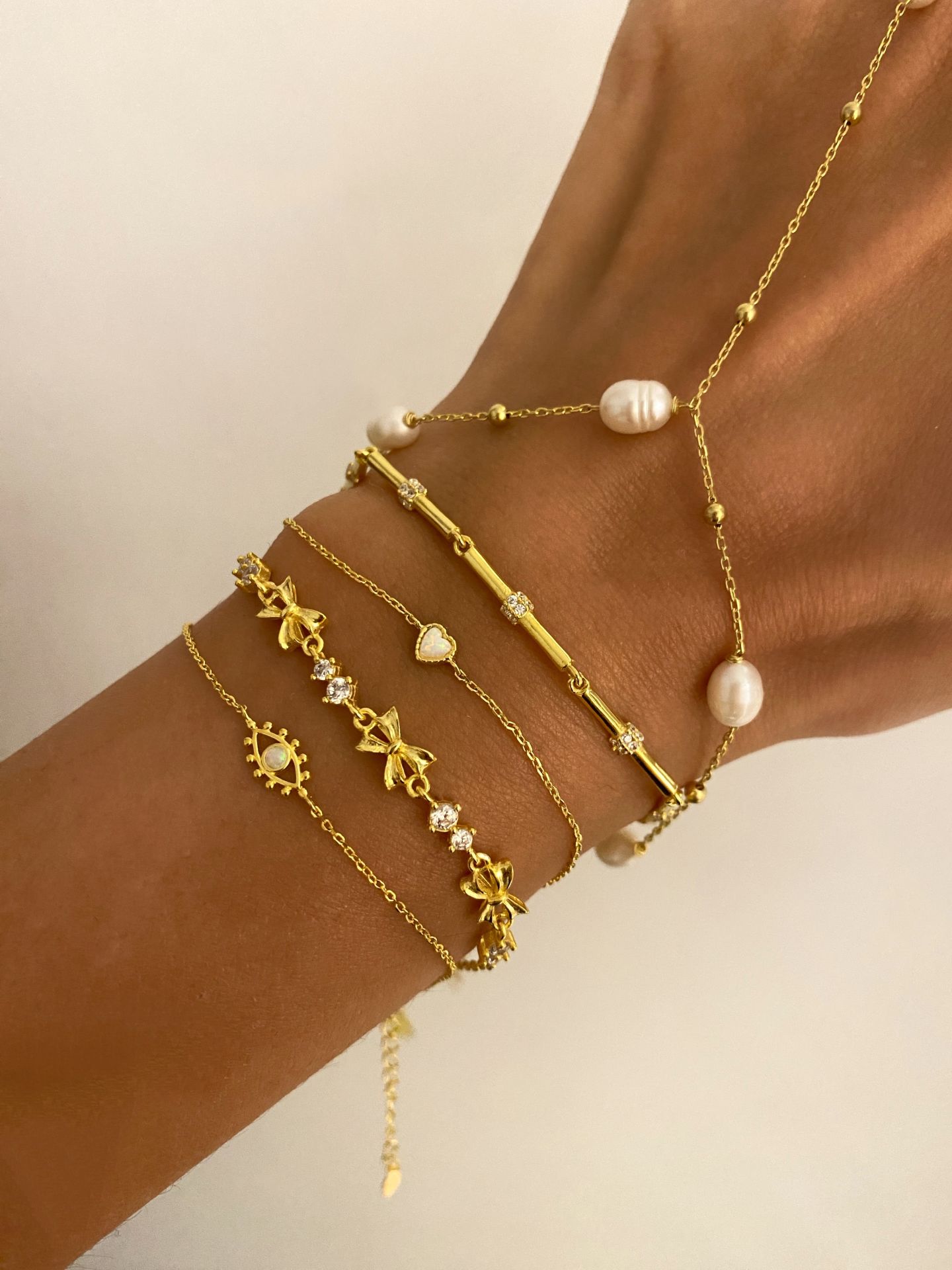 925 Gümüş | Minimal Opal Taşlı Kalpli Bileklik