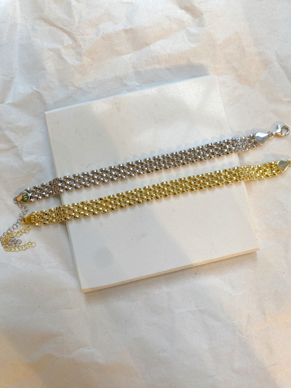 925 Gümüş | Unisex Vintage Zincir Bileklik