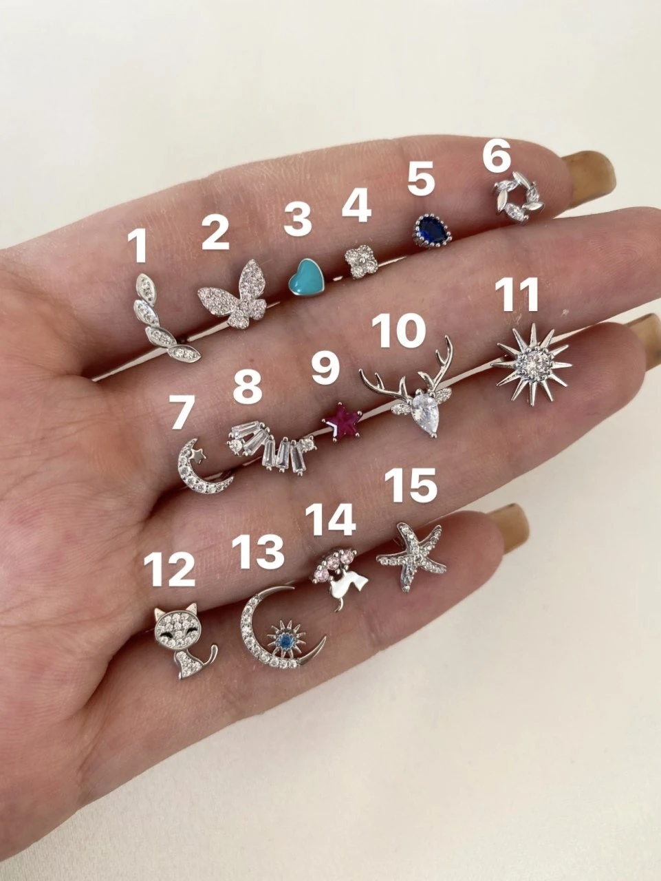 925 Gümüş | Silver Renk Tragus Uyumlu Piercingler