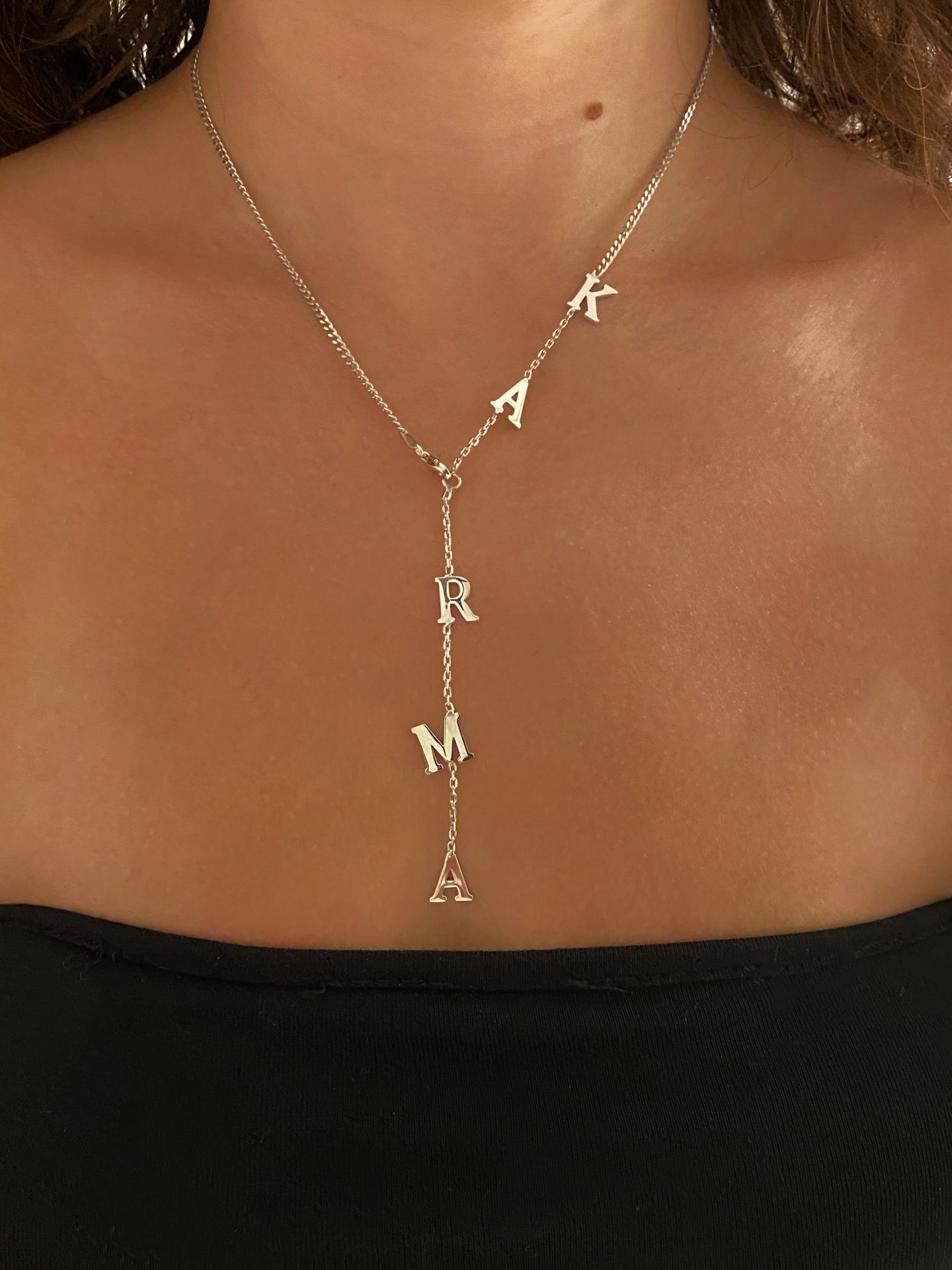 925 Gümüş | Kalın Zincir Detaylı İstediğini Yazdır Y Kolye