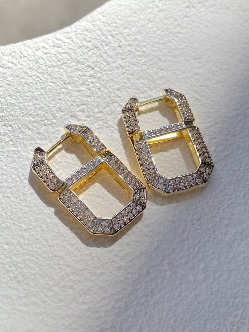 925 Gümüş | Trend Taşlı Serenay Küpesi (Model 3)