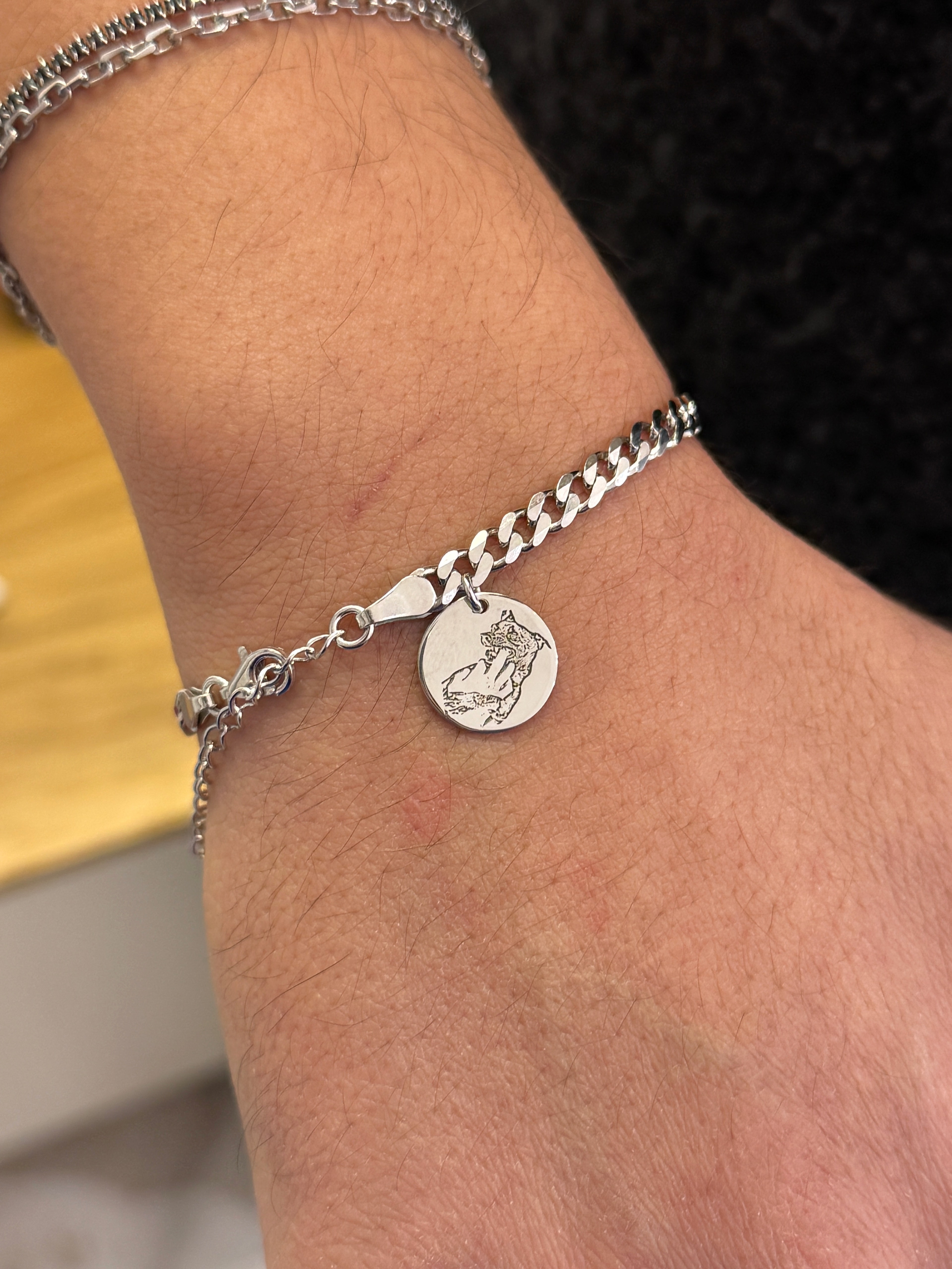 925 Gümüş | İstediğini Yazdır/Çizdir Unisex Kalın Gurmet Bileklik