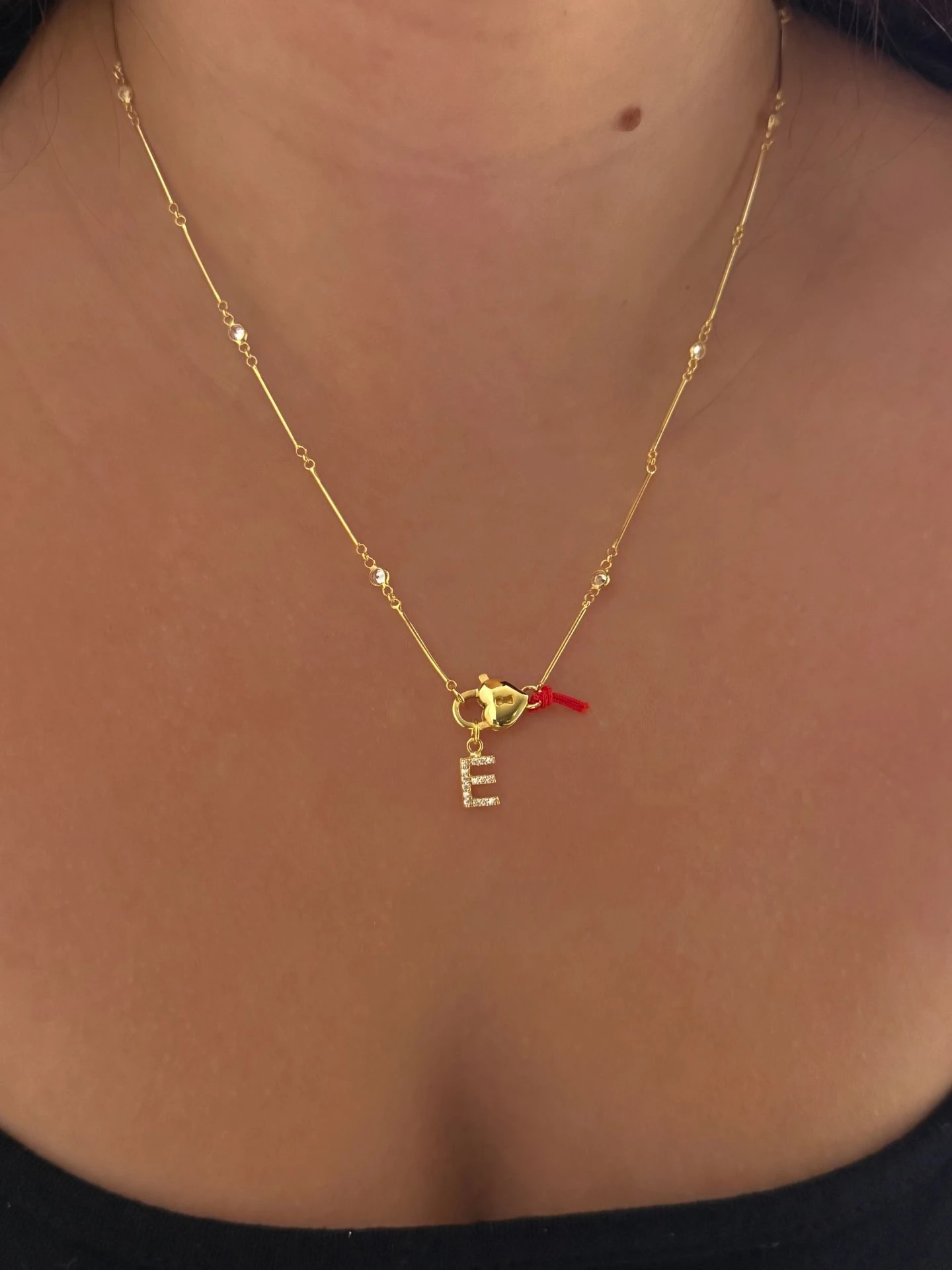 925 Gümüş | İstediğini Yazdır Kalp Kilitli Taşlı Kemik Zincir Kolye