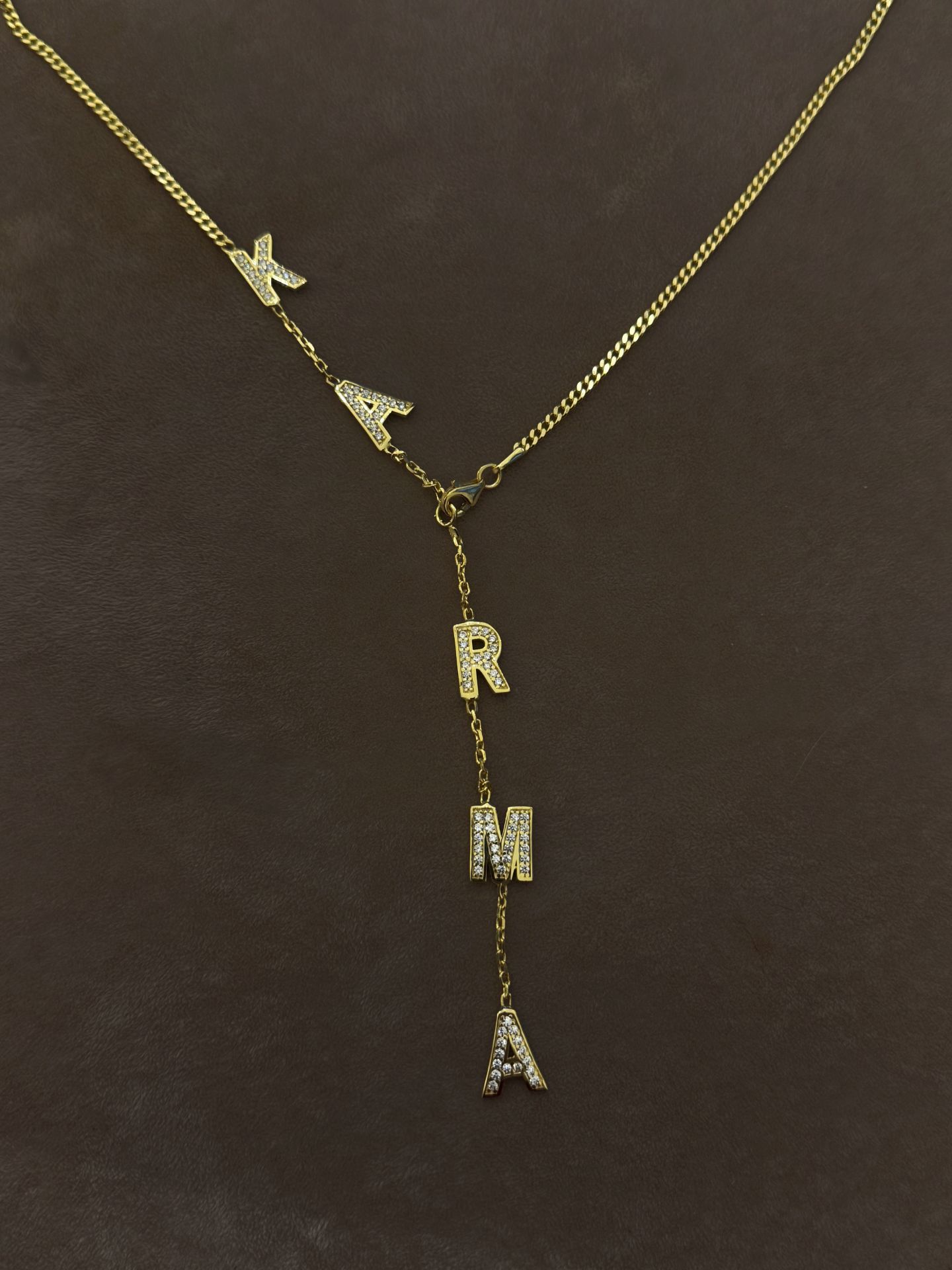 925 Gümüş | Kalın Zincir Detaylı Taşlı İstediğini Yazdır Y Kolye