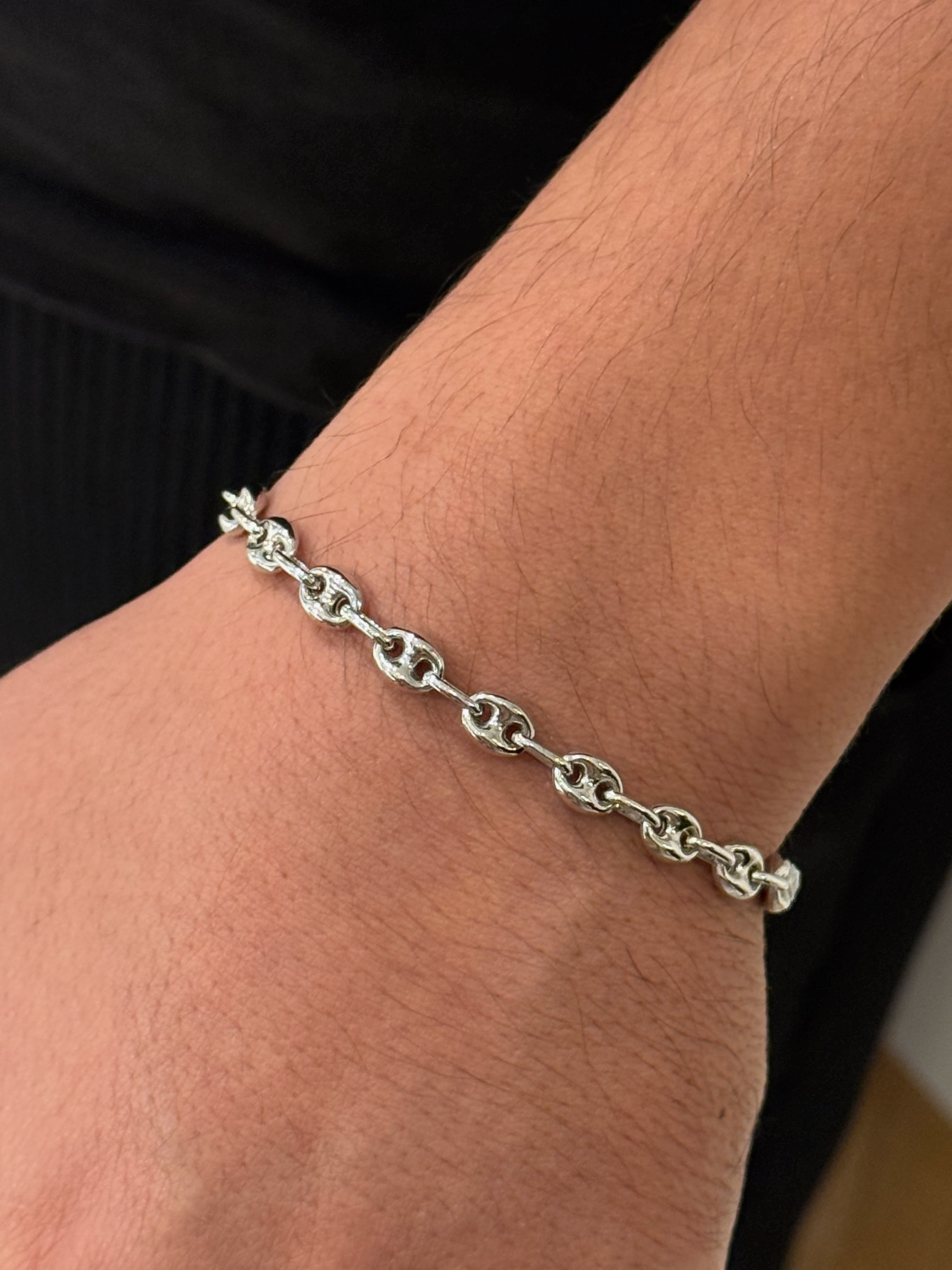 925 Gümüş | Unisex Gemici Zincir Bileklik