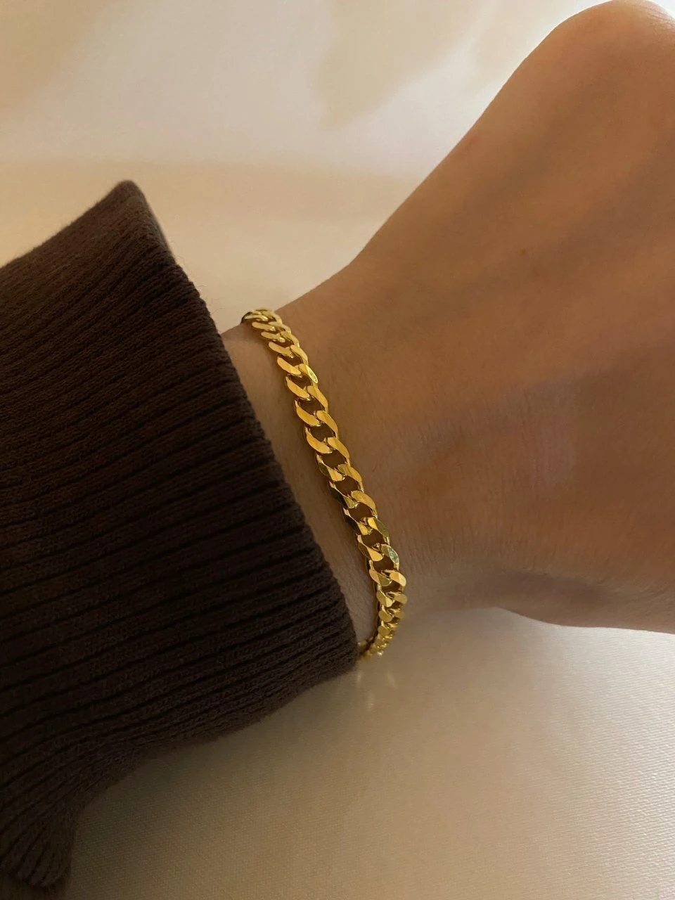 925 Gümüş | Unisex Kalın Gurmet Zincir Bileklik