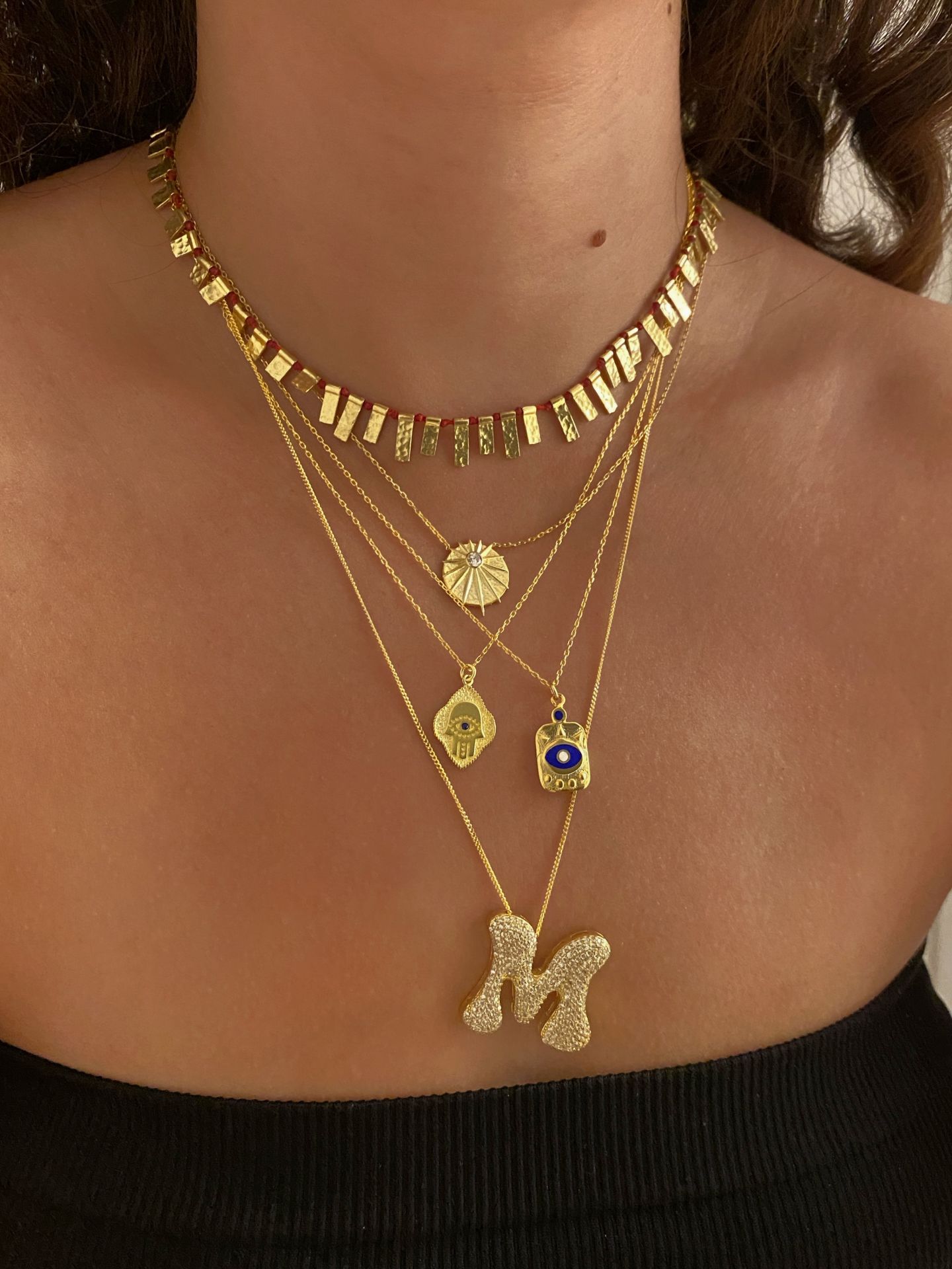 925 Gümüş | Lacivert Mineli Sembollü Kolye