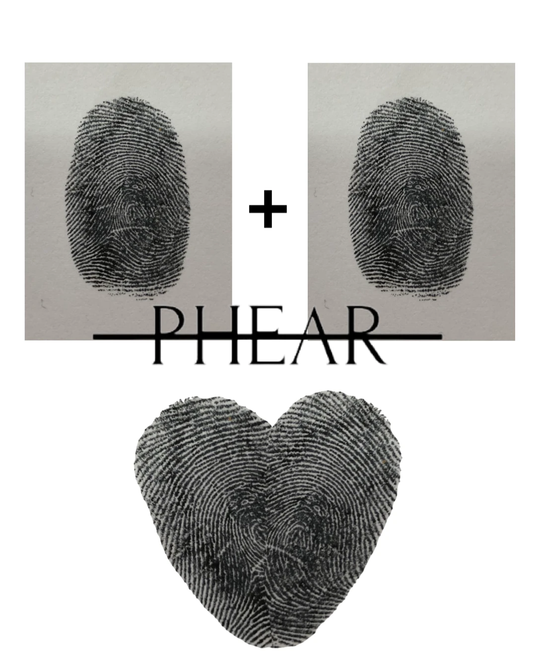 925 Gümüş | İstediğin 2 Parmak İzinin Birleşimi Kalp Kolye