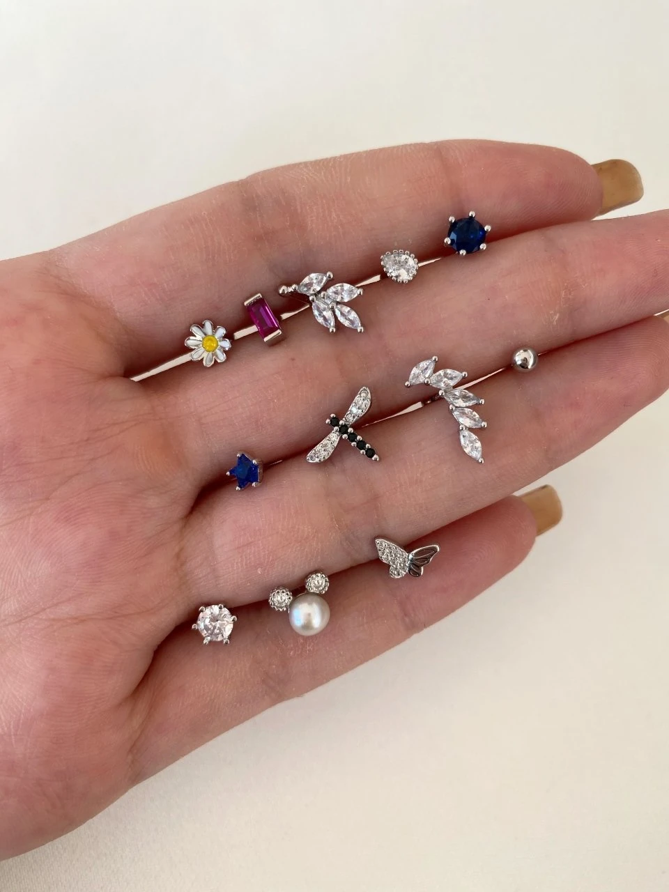 925 Gümüş | Silver Renk Tragus Uyumlu Piercingler