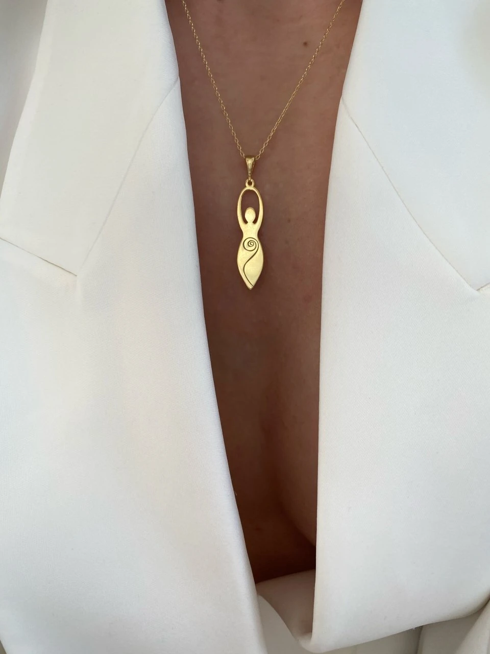 925 Gümüş | Güneş Tanrıçası Kolye